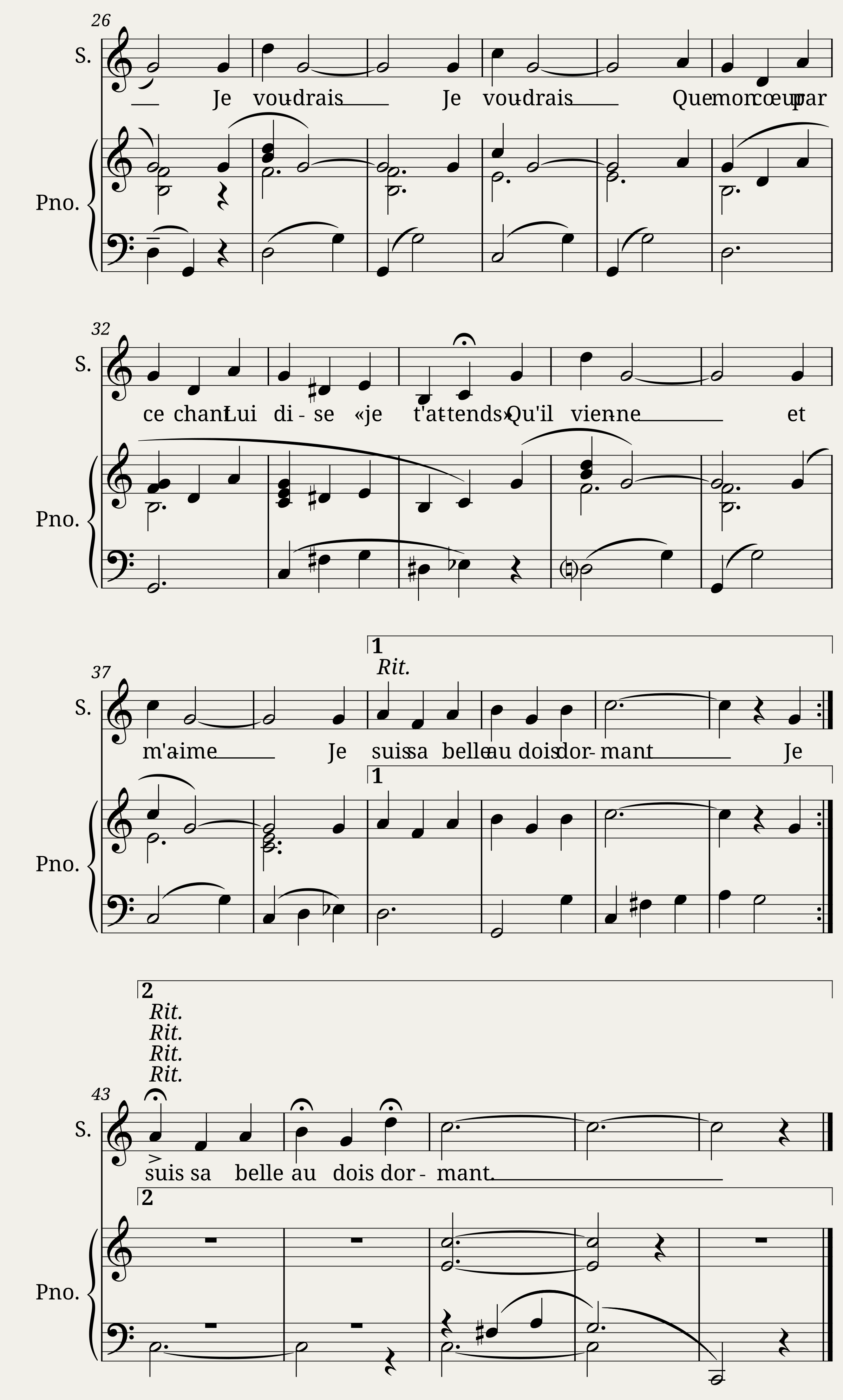 [French] La Belle Au Bois Dormant -- Je Voudrais (Disney) — 2/2