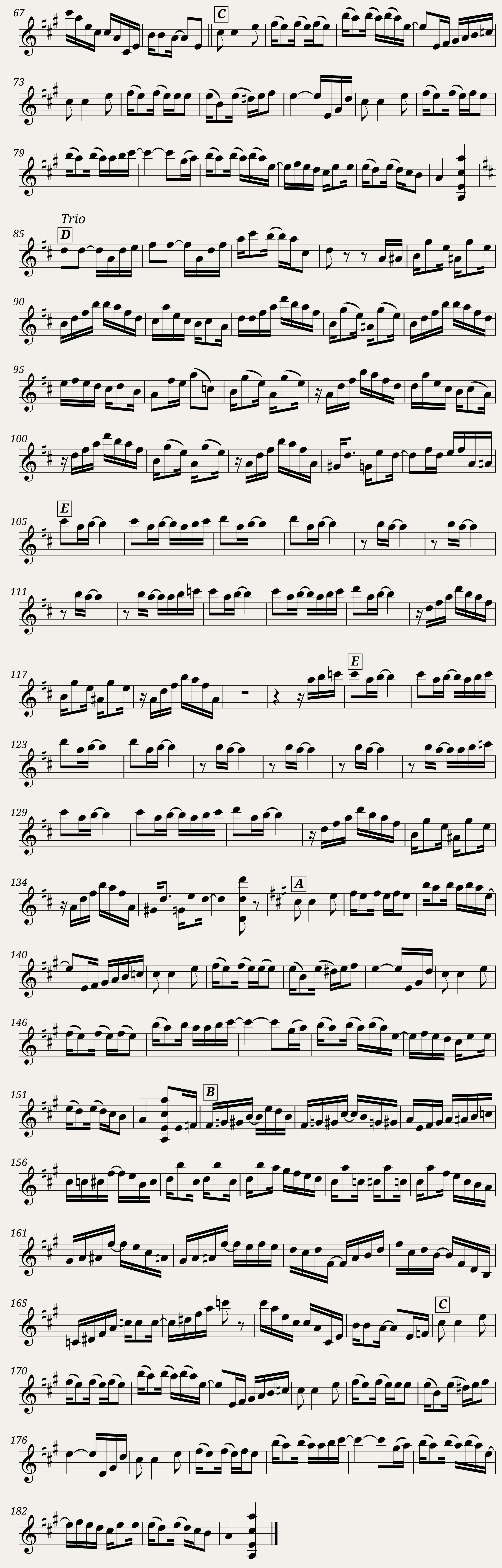 The Easy Winners (Violin I) — 2/2