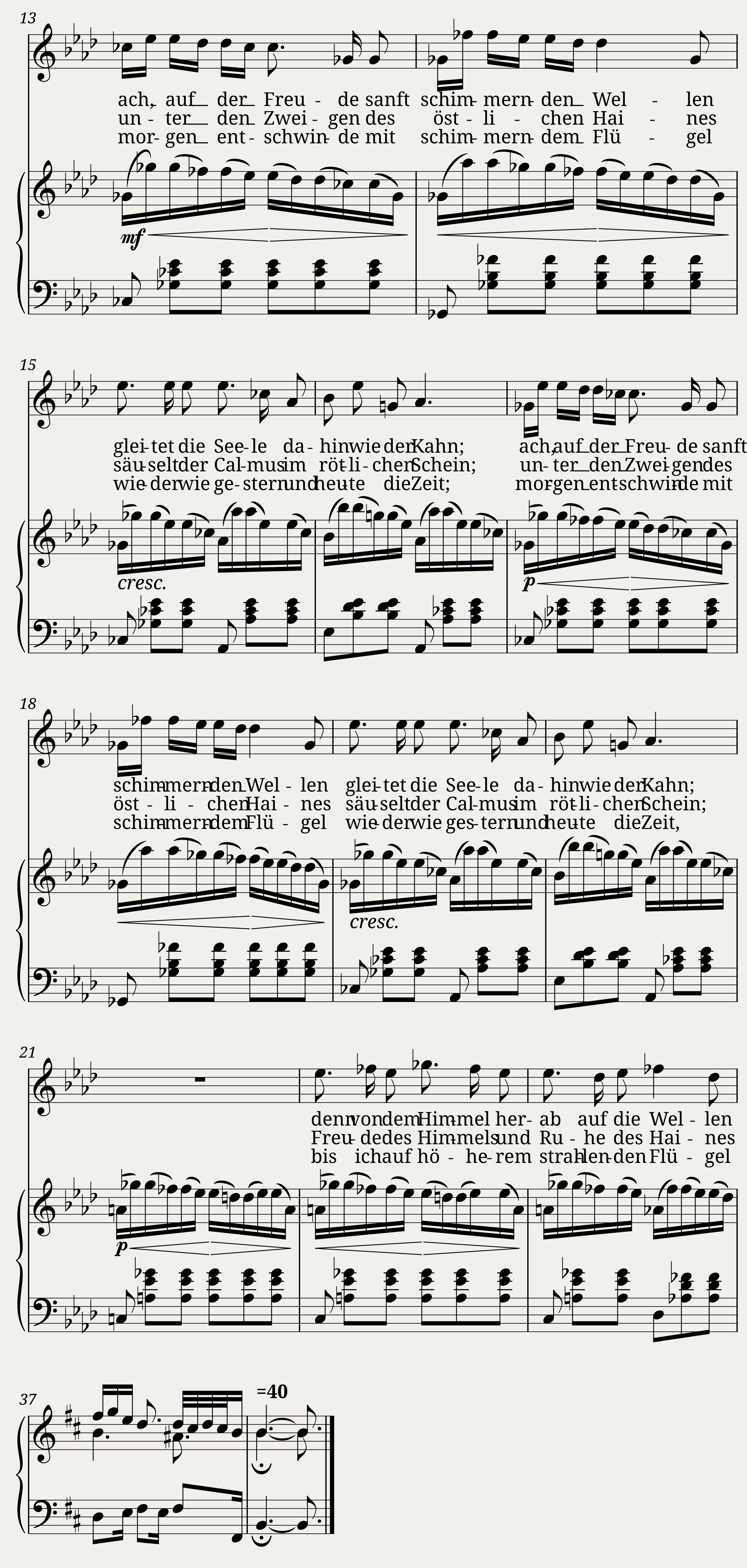 Auf dem Wasser zu singen, D.774 — 2/2