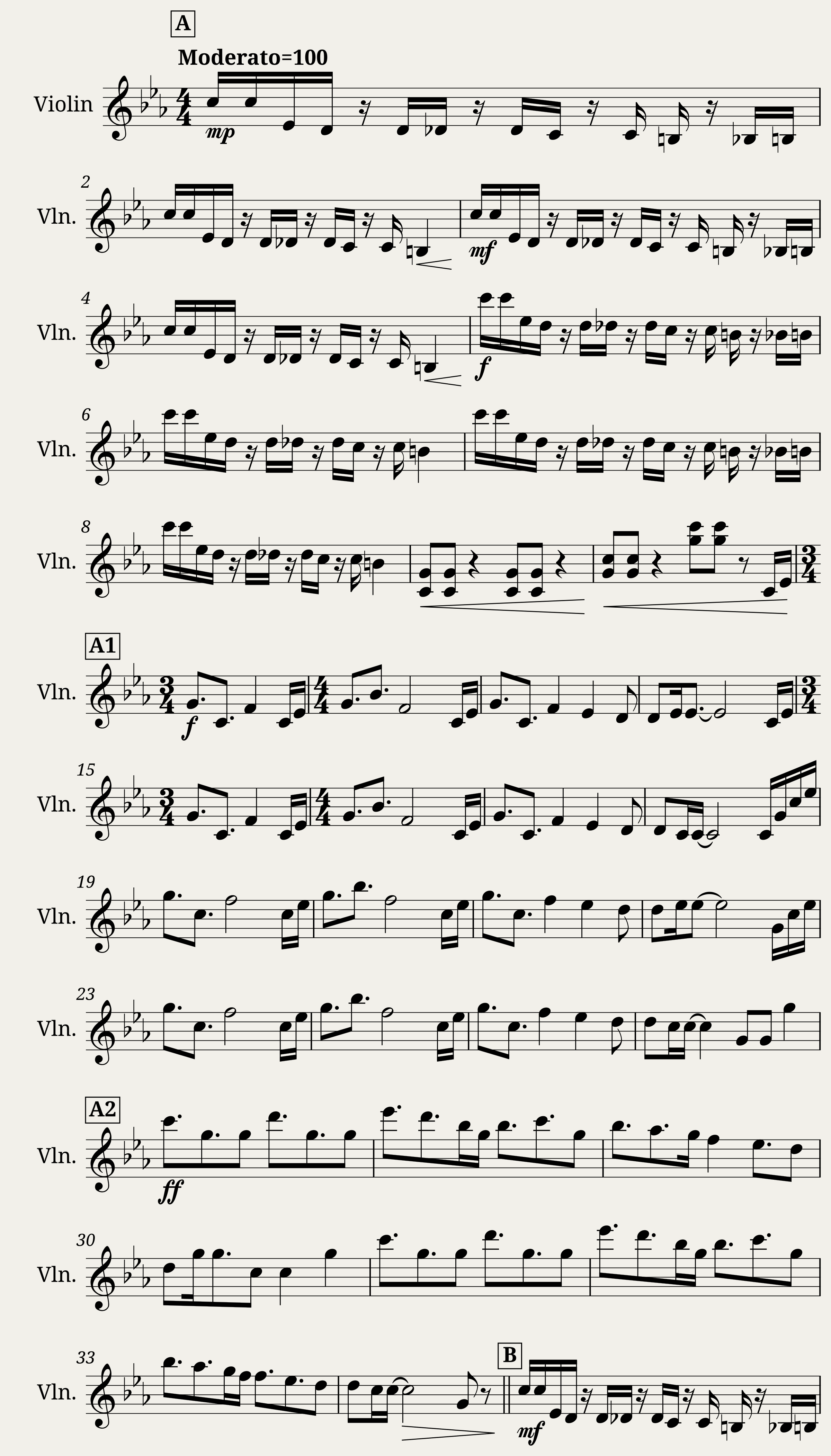 I'll Face Myself: 1st Violin — 1/4