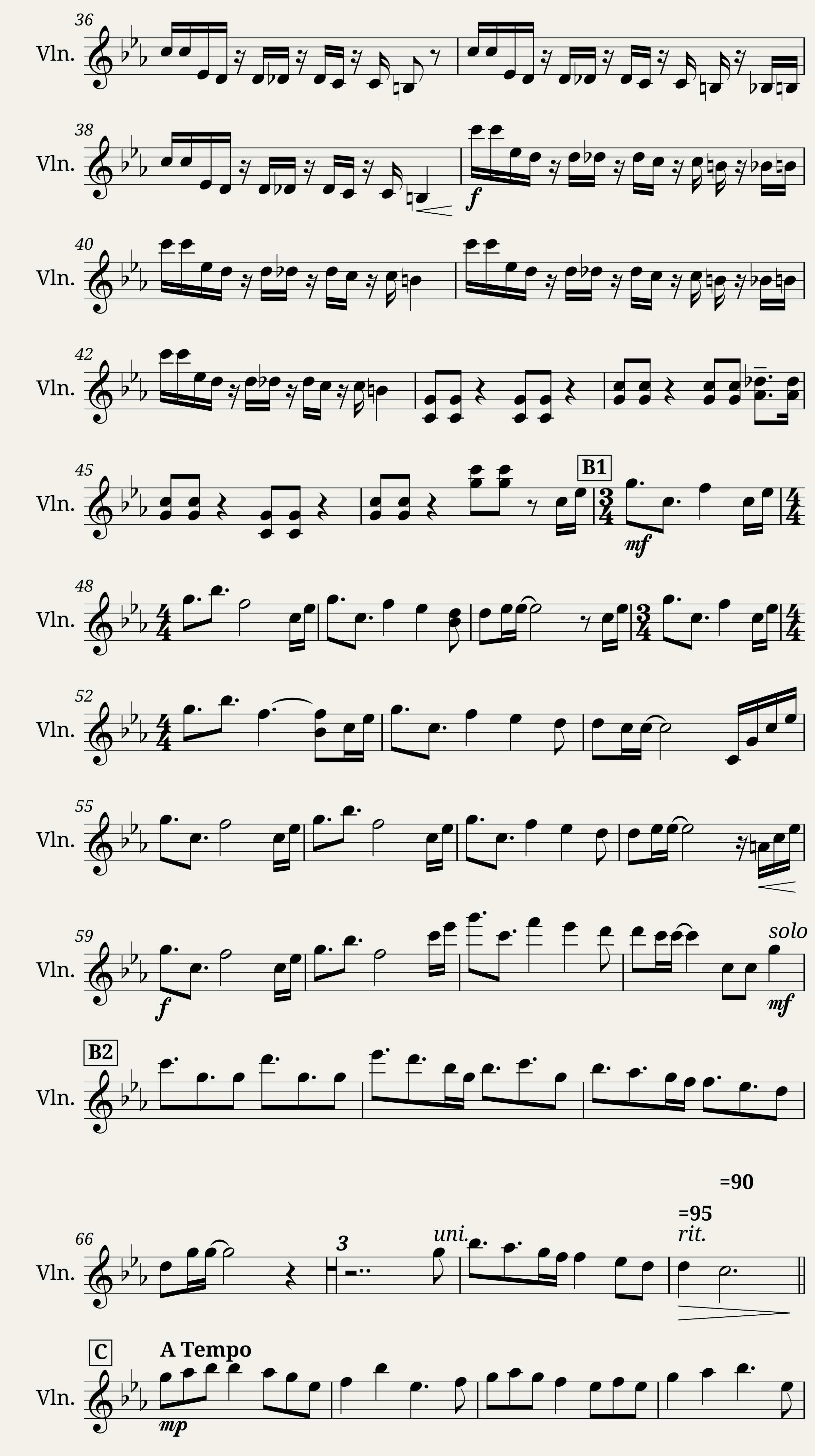 I'll Face Myself: 1st Violin — 2/4