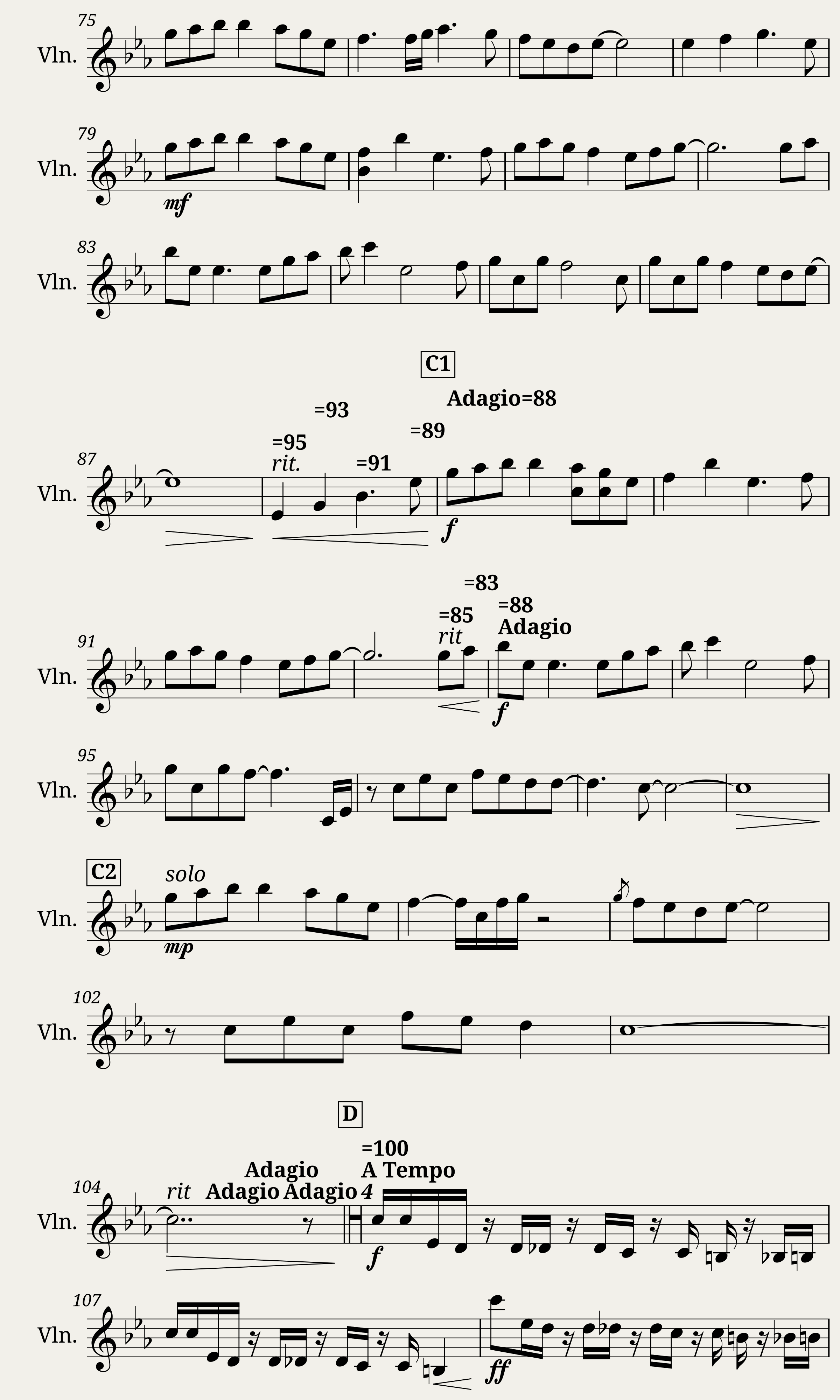 I'll Face Myself: 1st Violin — 3/4