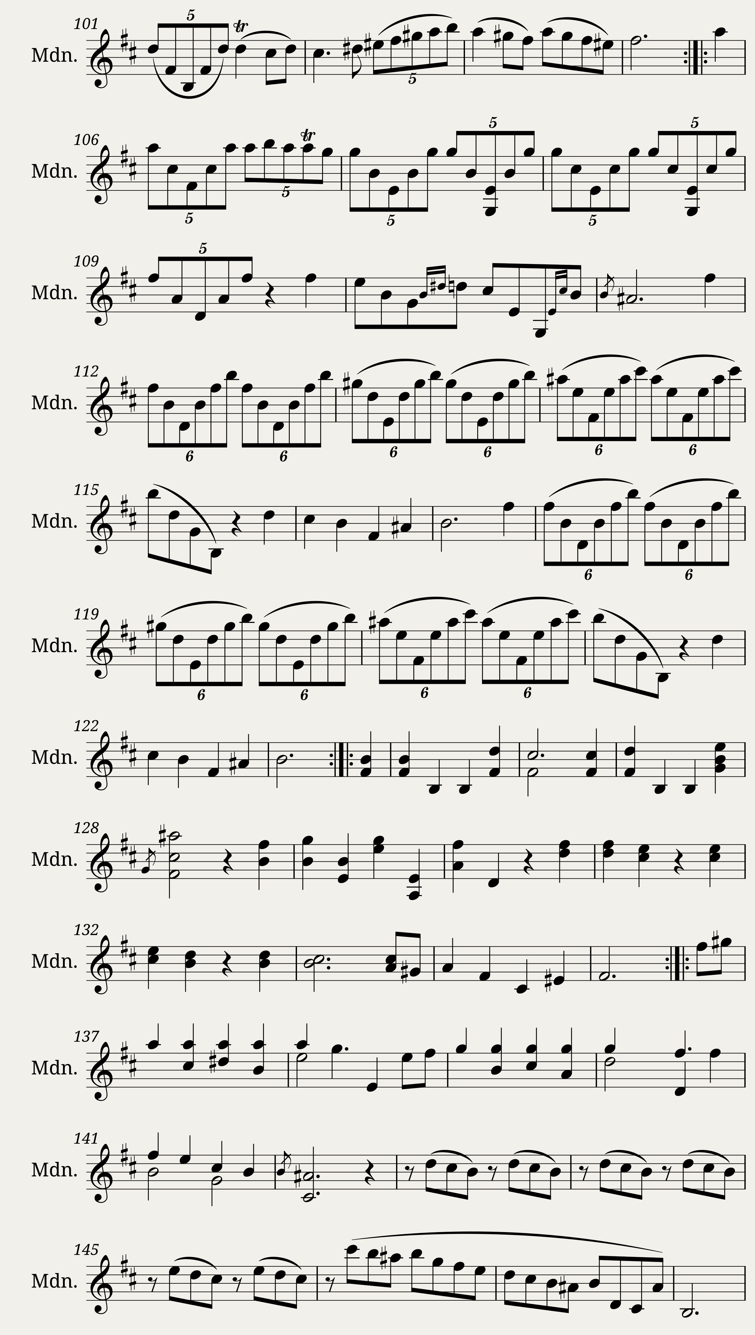 Sonate XII - Si mineur - III. Aria con variazioni se piace — 3/4