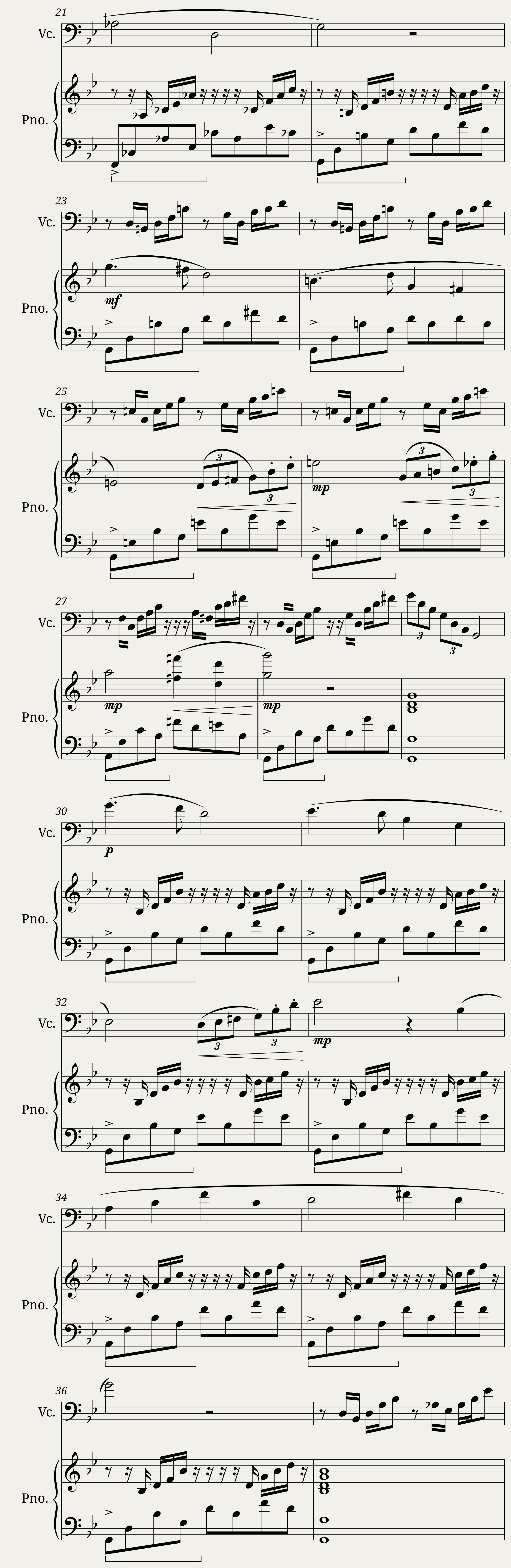 Balada per pianoforte e Violoncello Op. 40 — 2/12