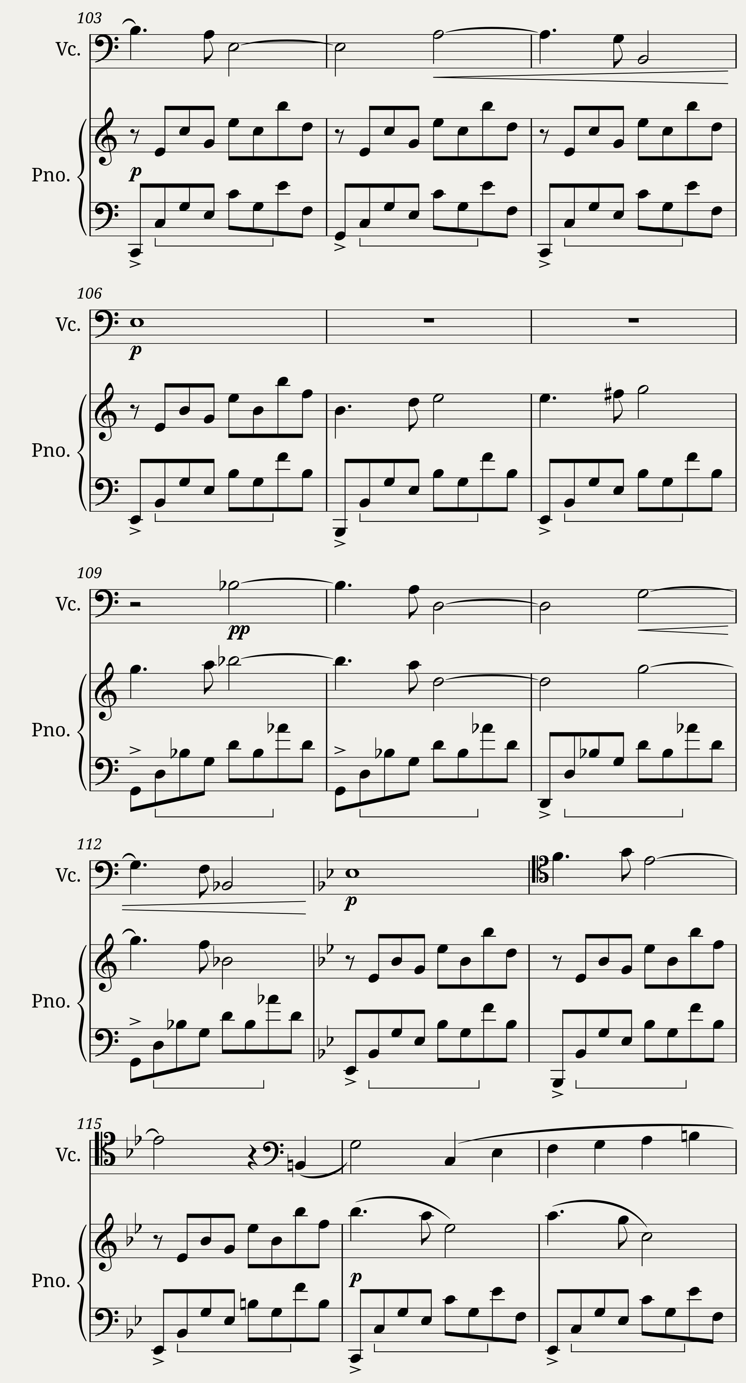 Balada per pianoforte e Violoncello Op. 40 — 6/12