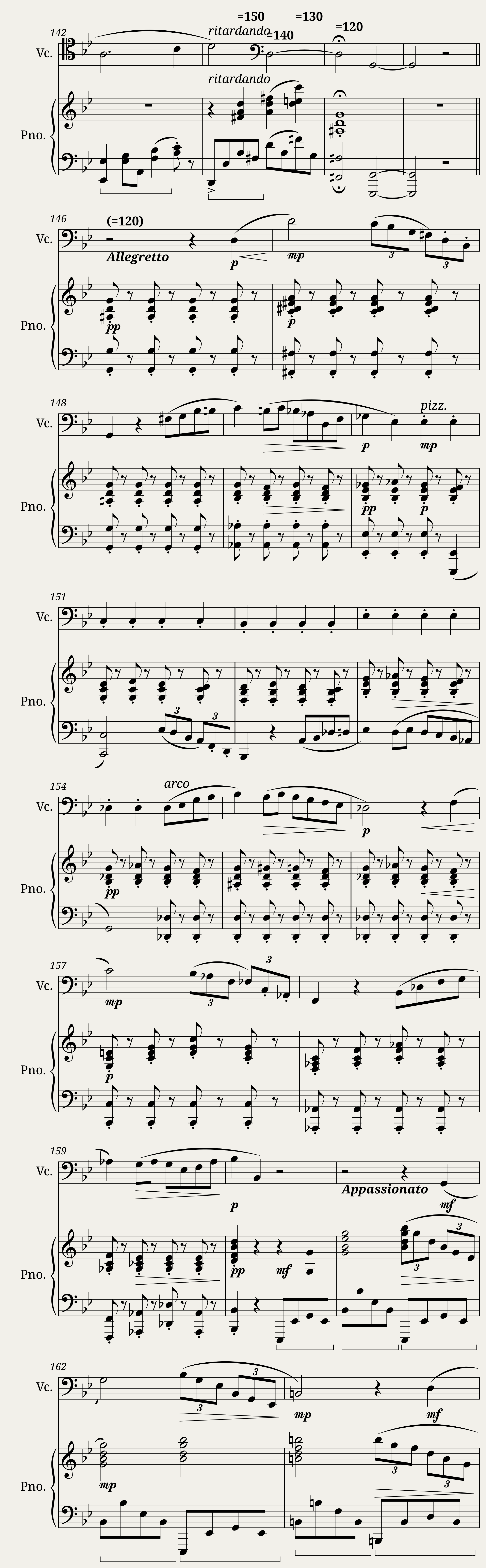Balada per pianoforte e Violoncello Op. 40 — 8/12