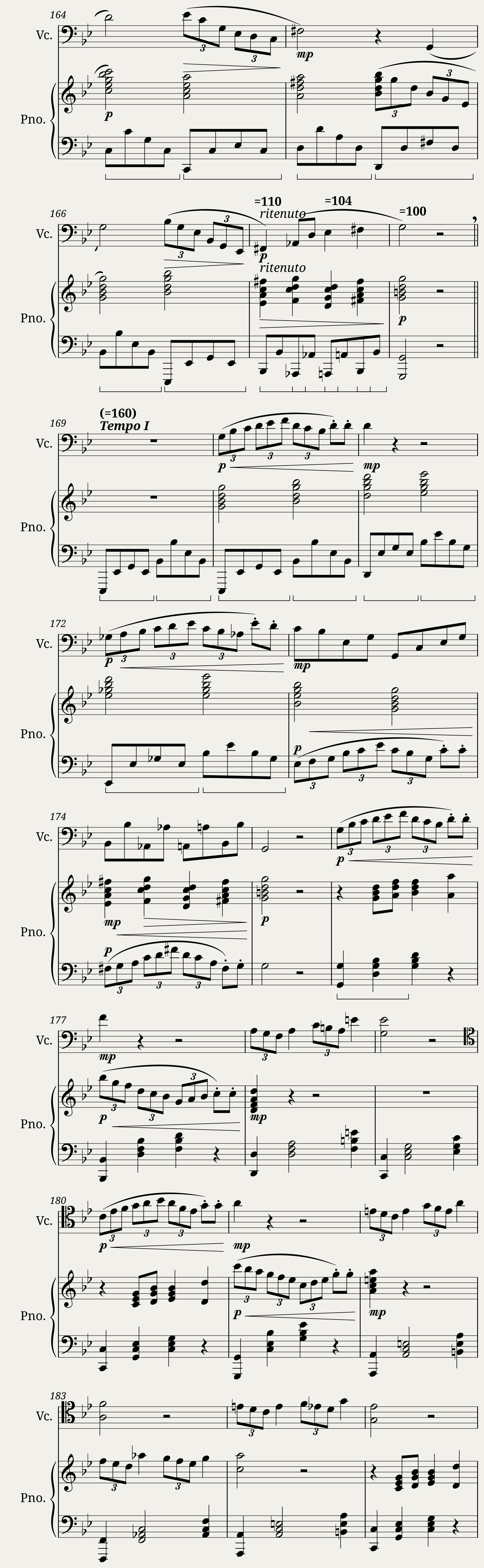 Balada per pianoforte e Violoncello Op. 40 — 9/12