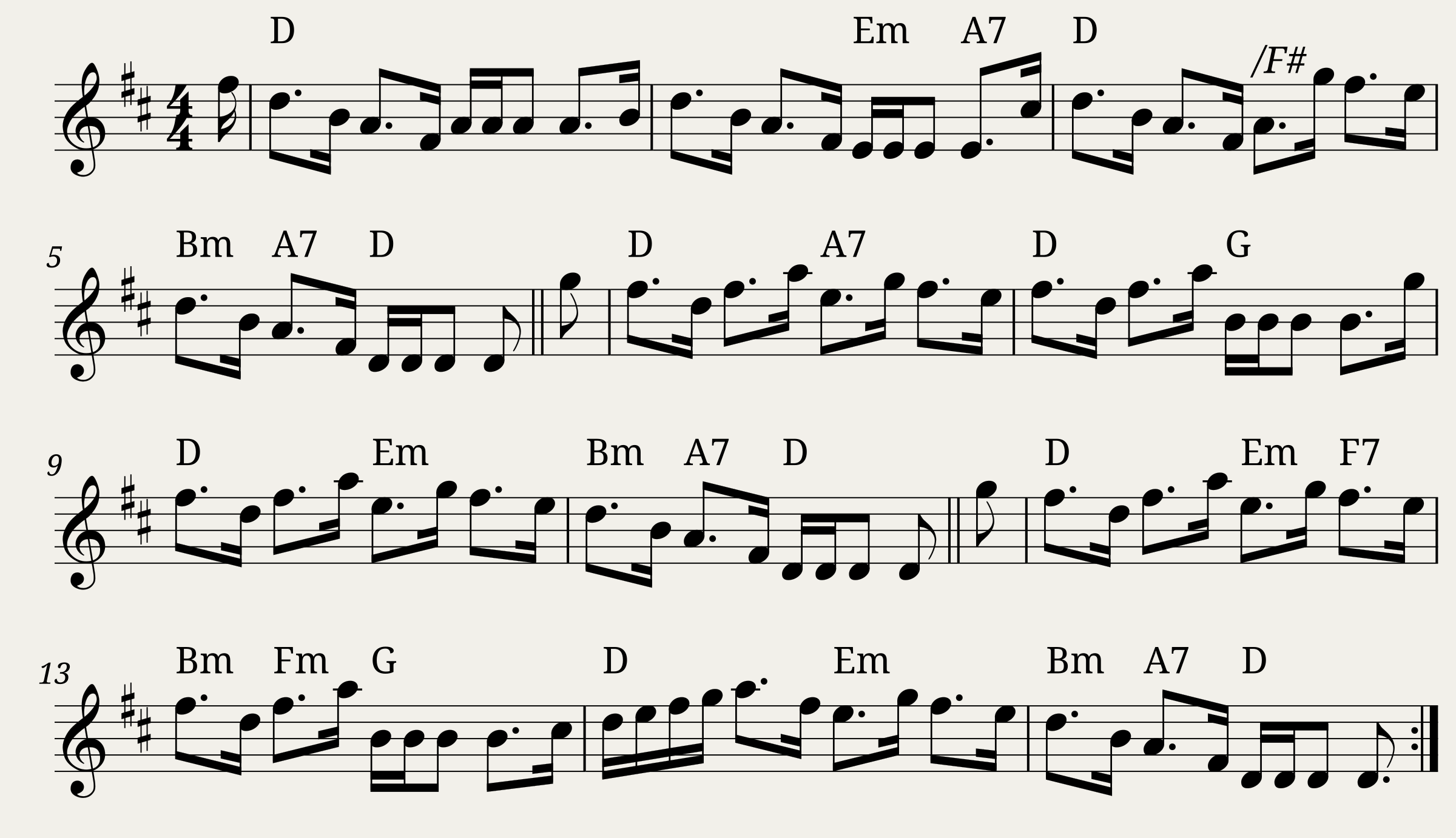Oxton Reel - 8x24S - 6 Couple set - 12 bar phrase