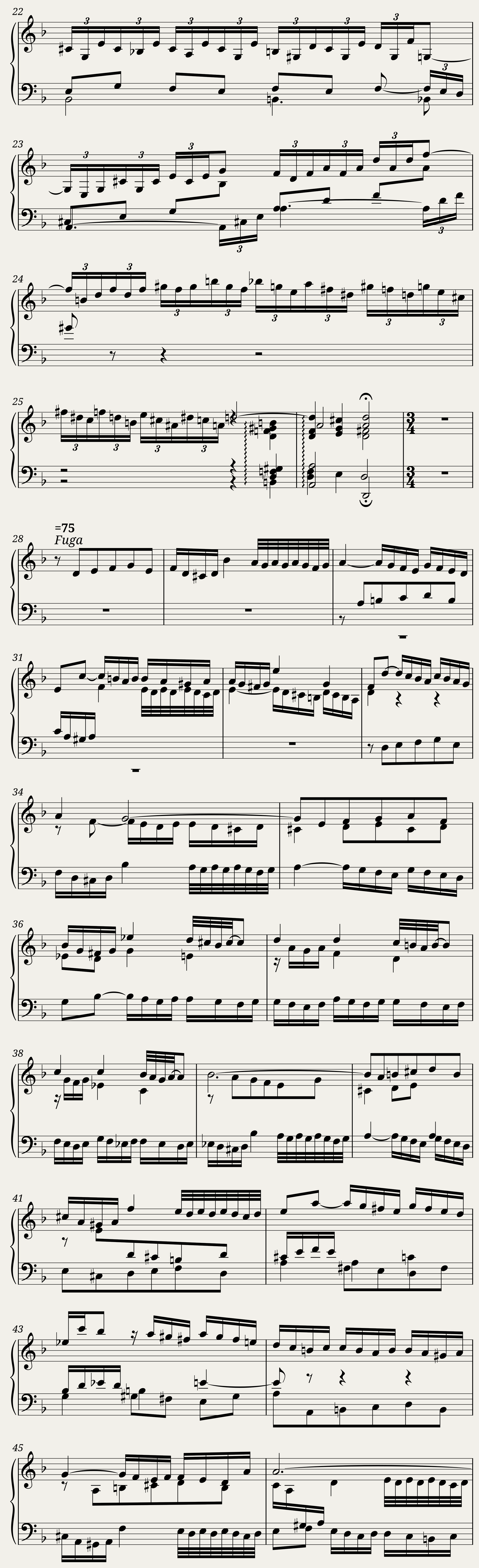 BWV 848: The Well Tempered Clavier I-III - Haspsichord sound — 4/5