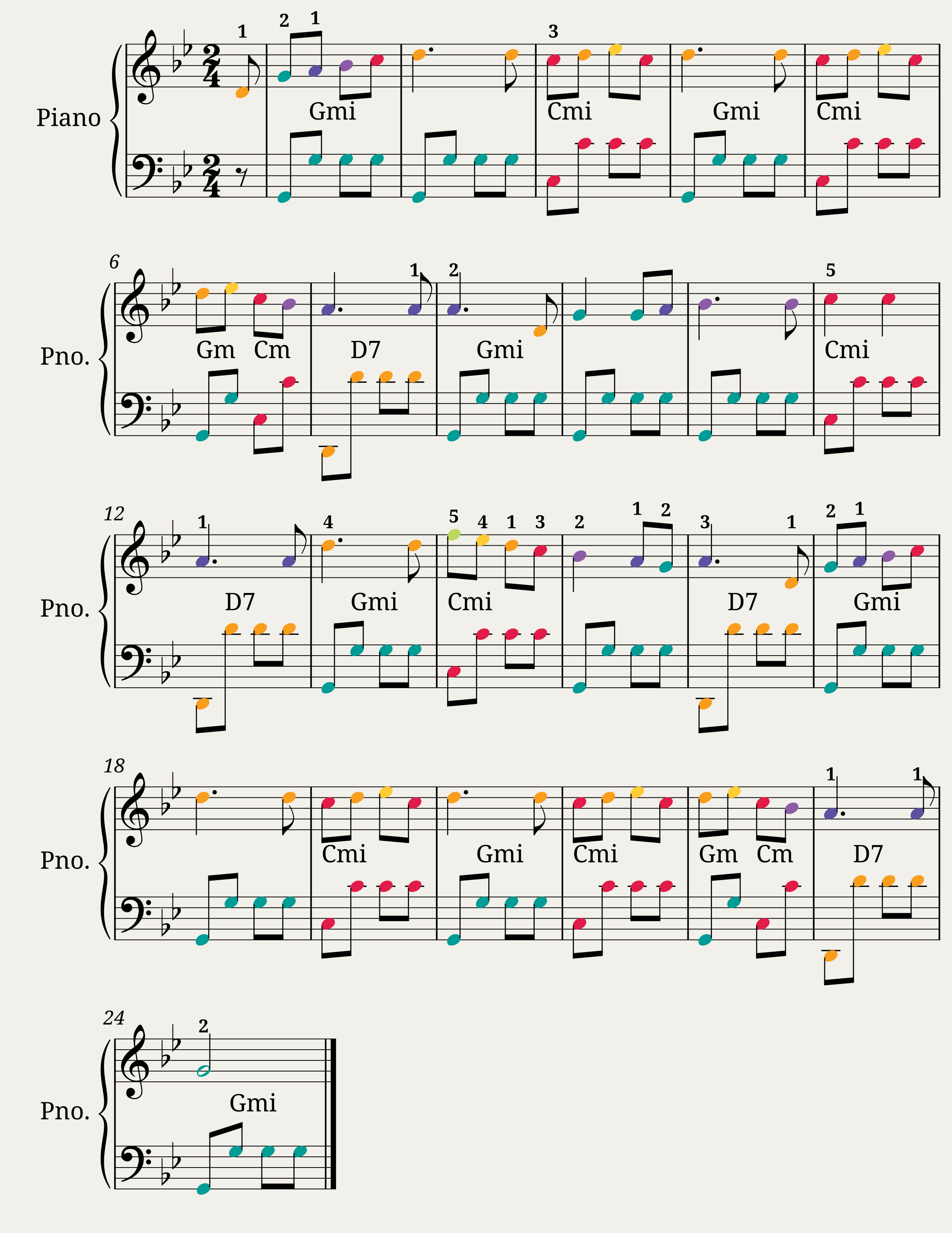 Old French Song color notes