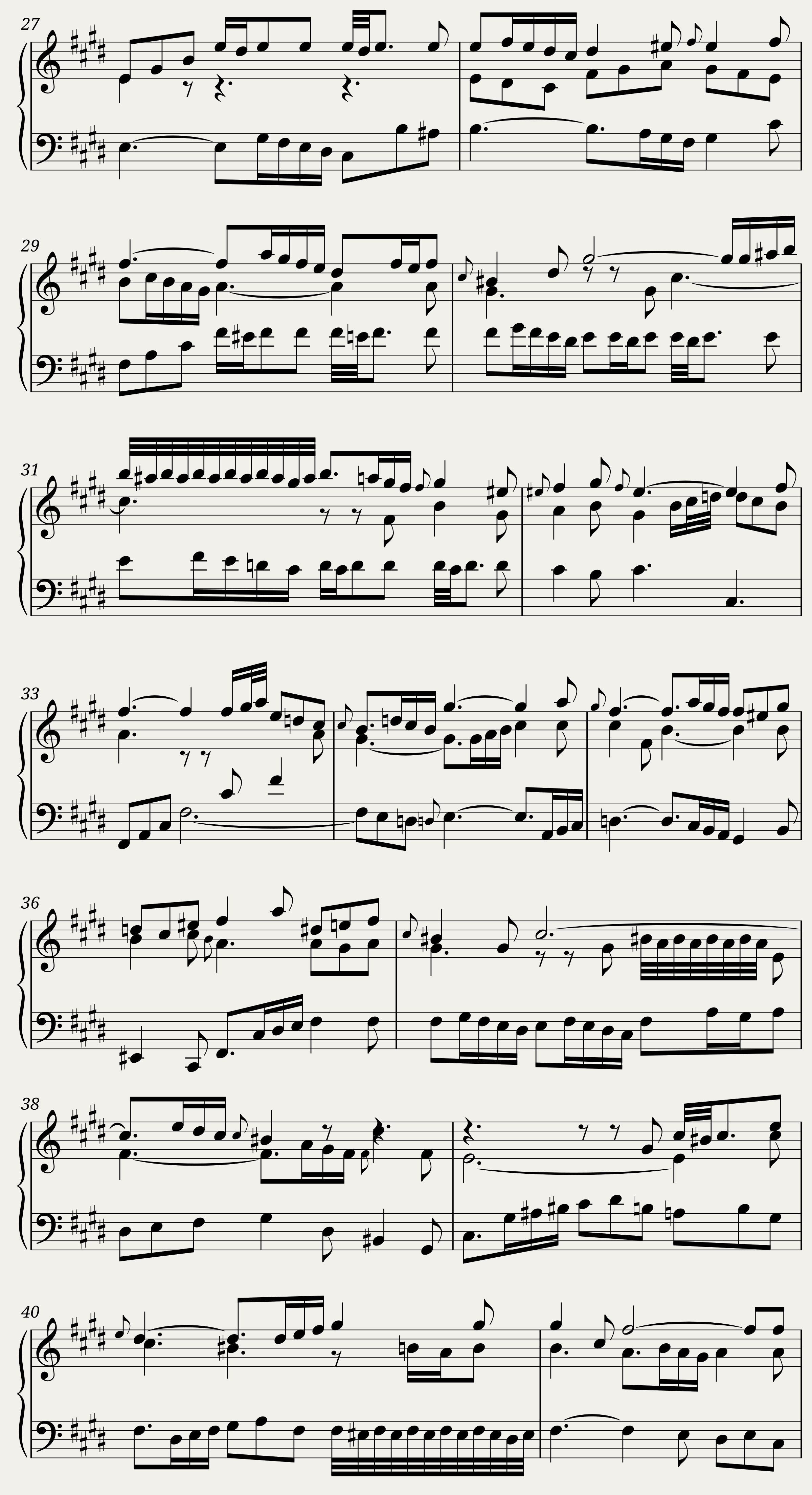 BWV 875 The Well-Tempered Clavier Part II Praeludium VI — 3/3