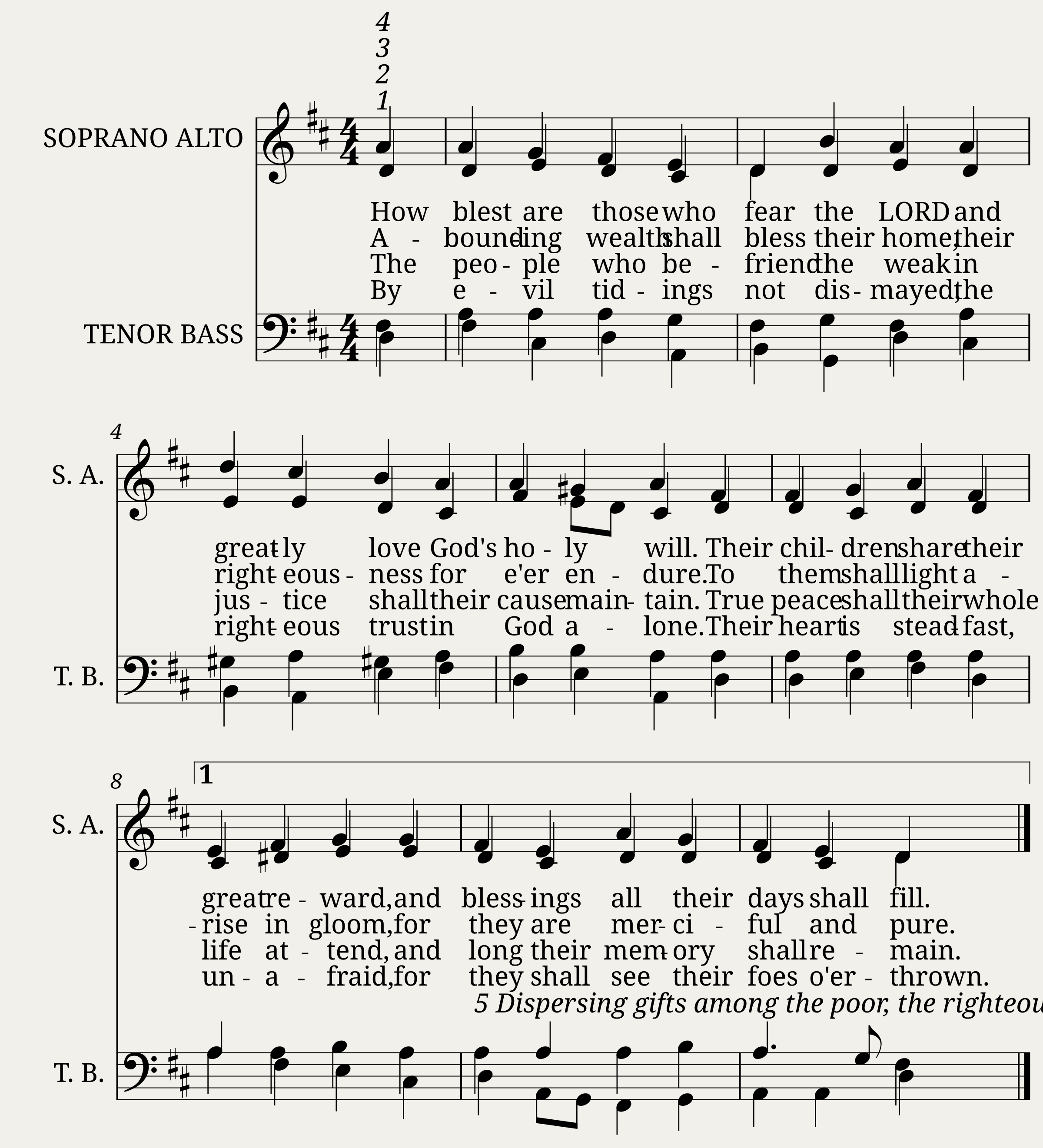 How Blest Are Those Who Fear the LORD