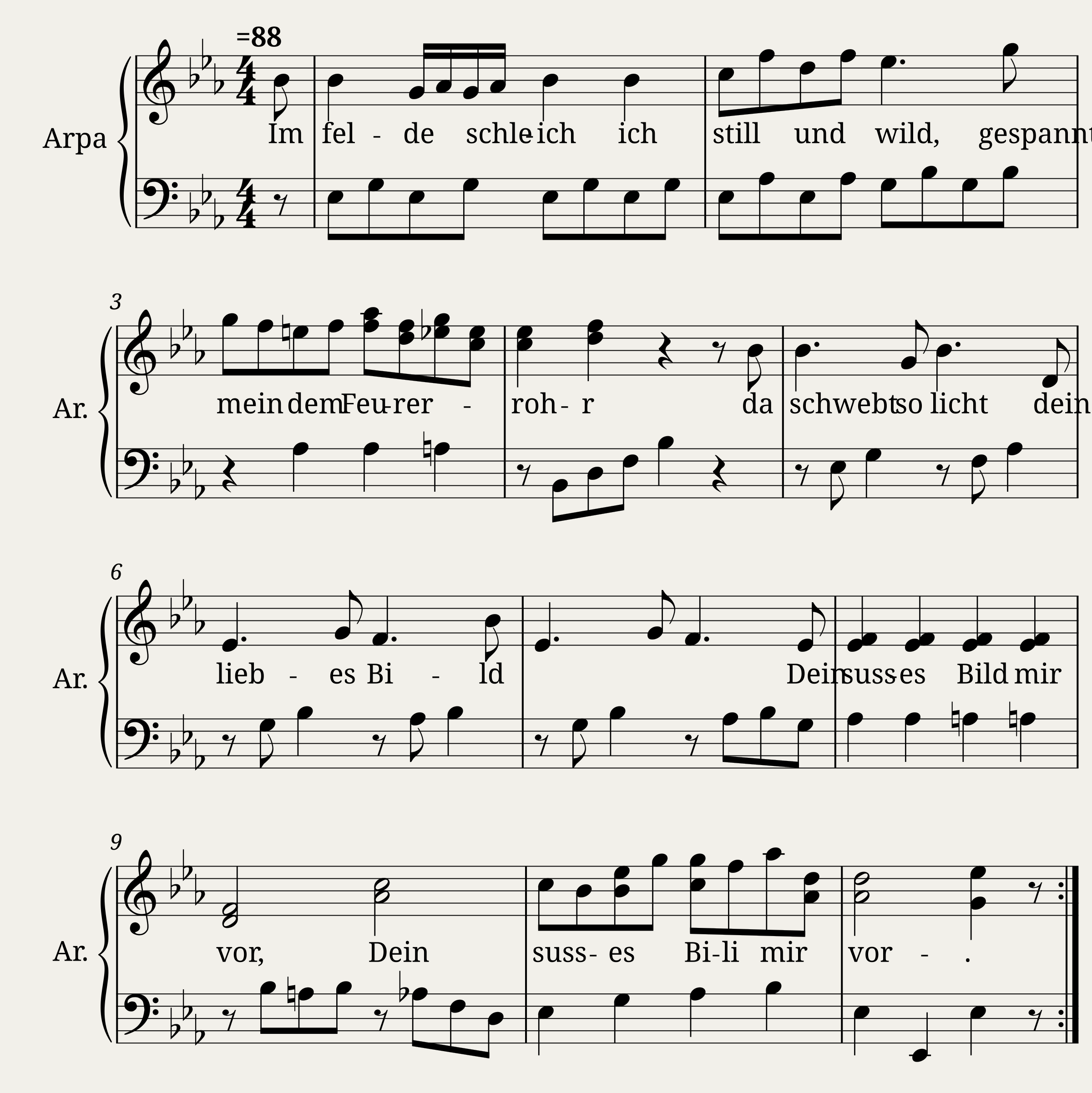 75. Aria. Mit Empfindung from the Harfen-Stucke 1777
