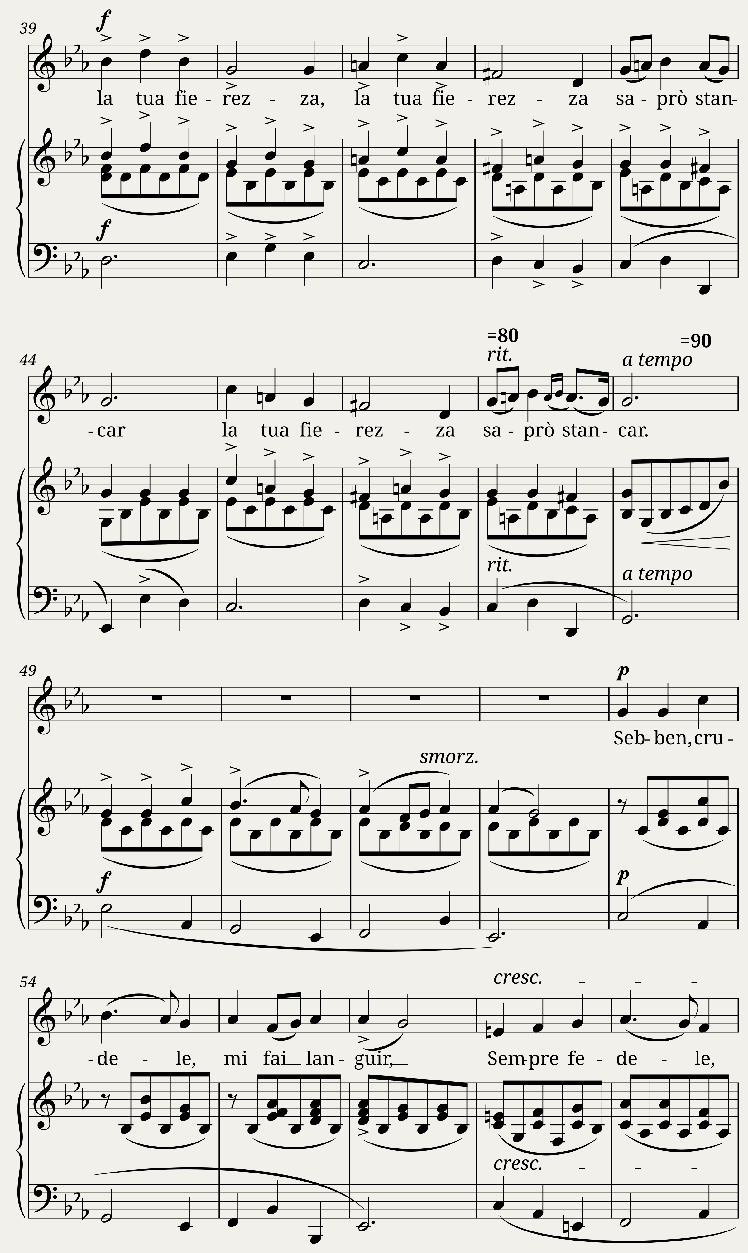 Caldara Antonio - Sebben crudele Low — 3/4