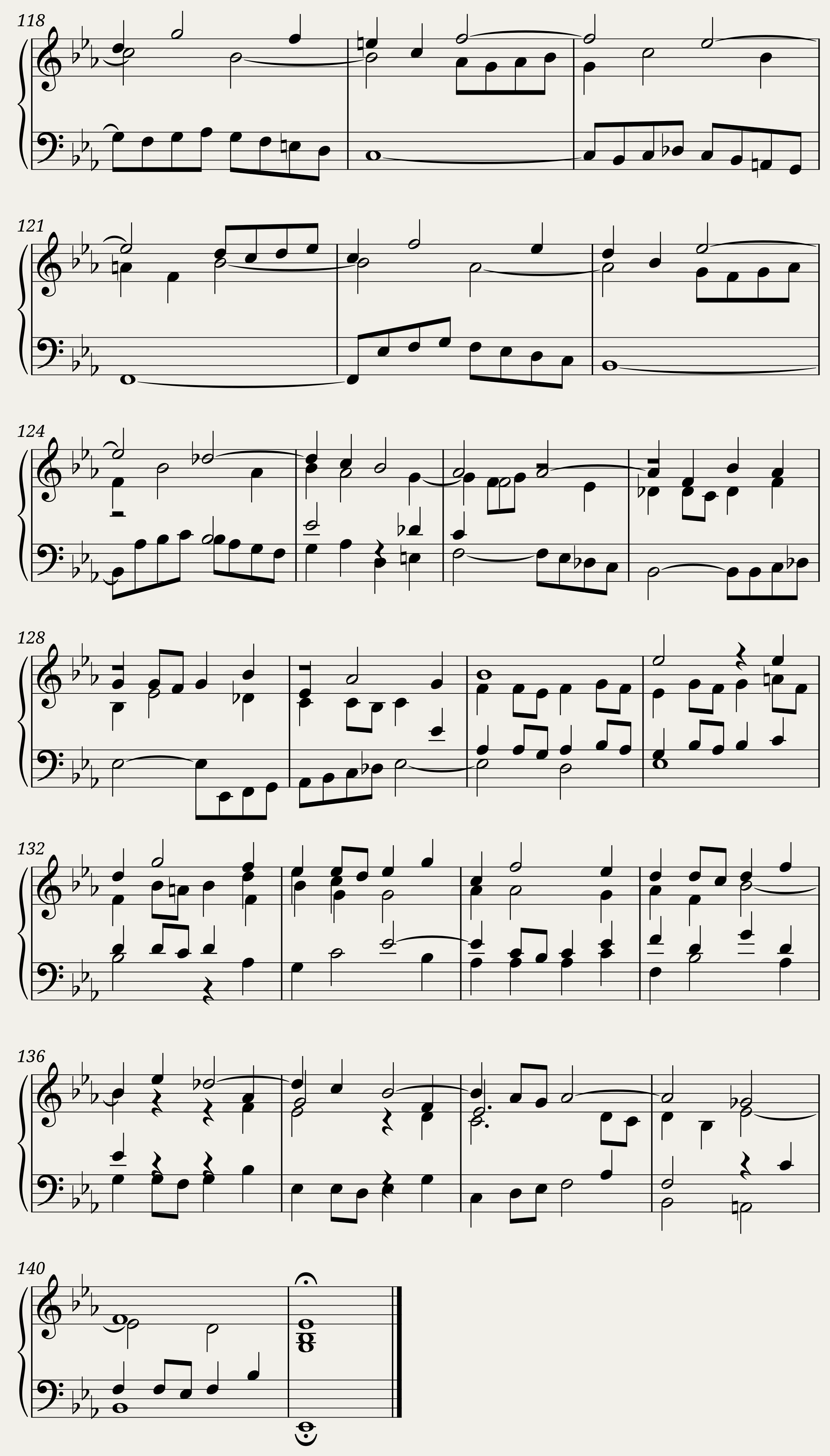 BWV 876: The Well-tempered Clavier Book II - VII (A = 415 Hz) - Harpsichord sound — 6/6