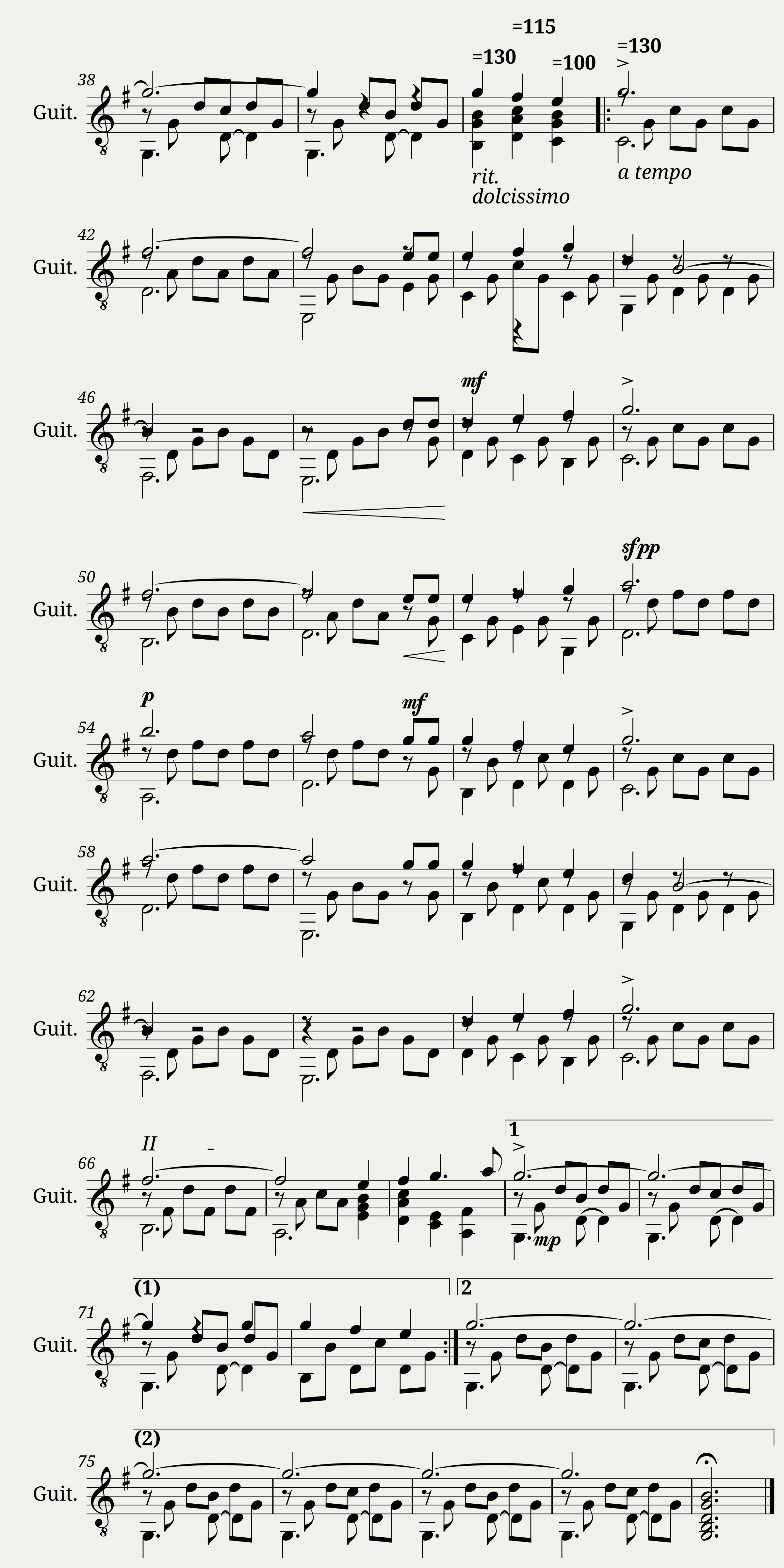Annie's Song (guitarra clásica G-dur) — 2/2