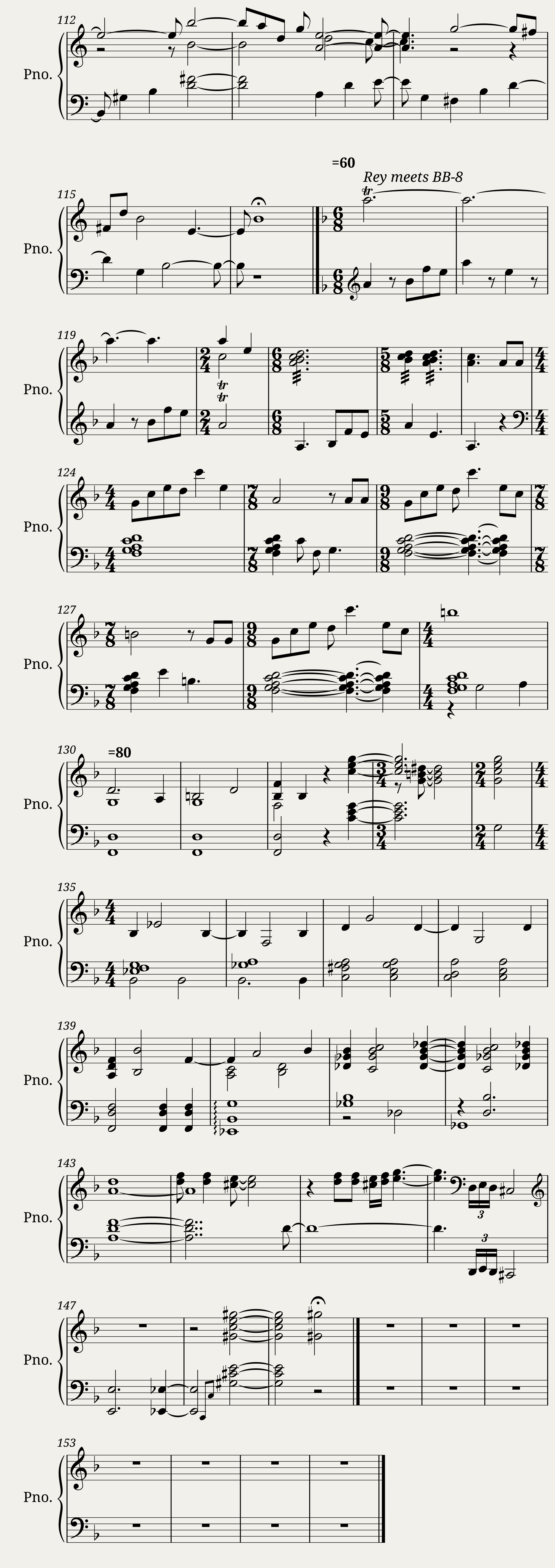 Star WarsTHE FORCE AWAKENSFull soundtrack for piano — 7/7