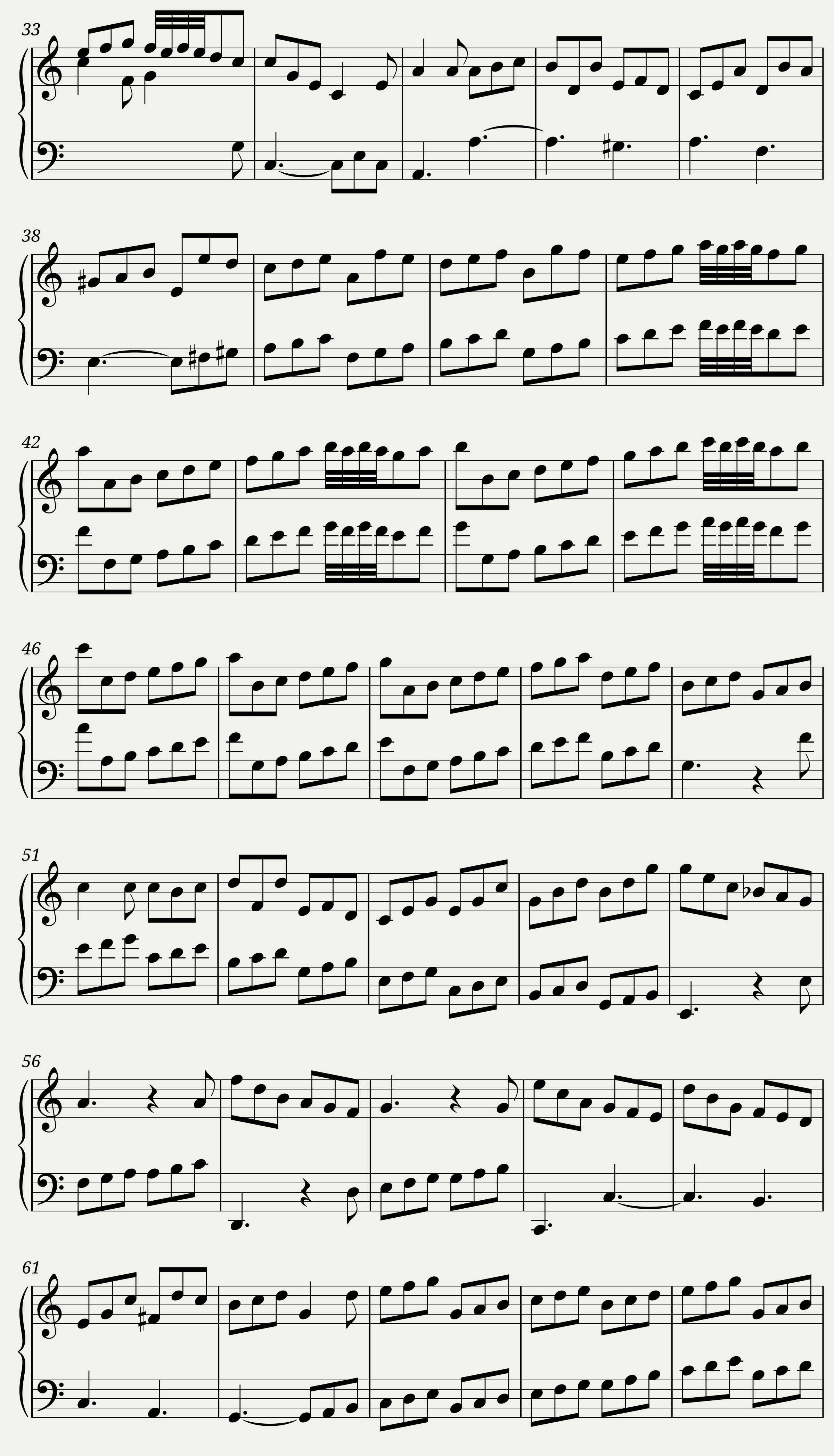 BWV 813 French Suite II Courante — 2/3