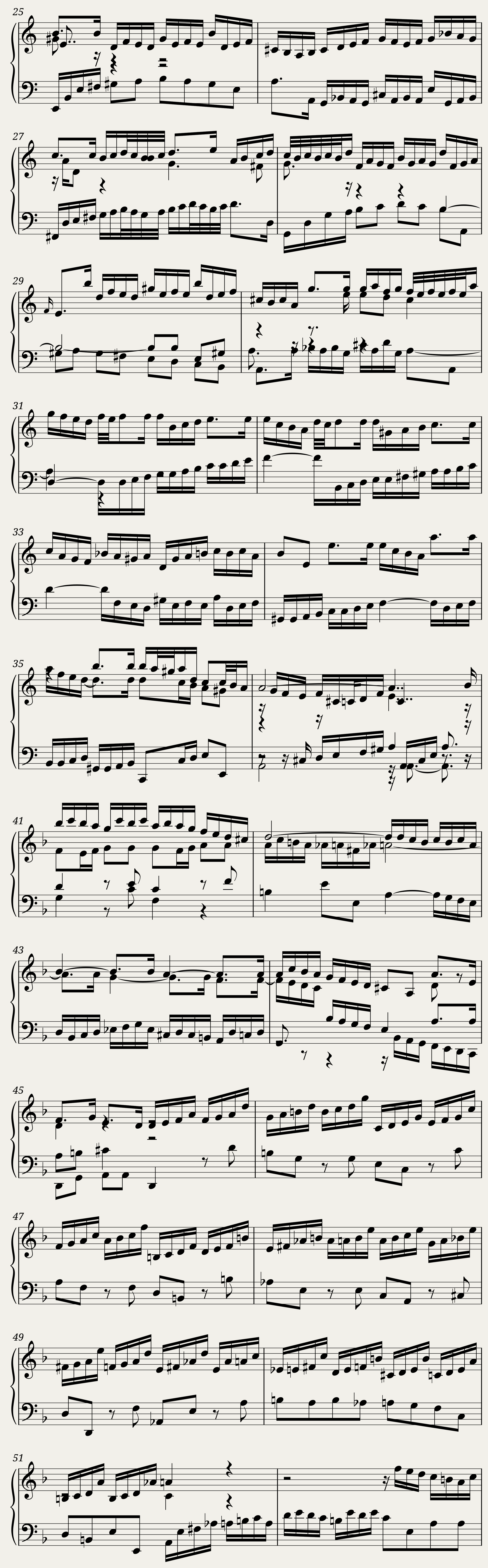 BWV 813 French Suite II Courante — 3/3