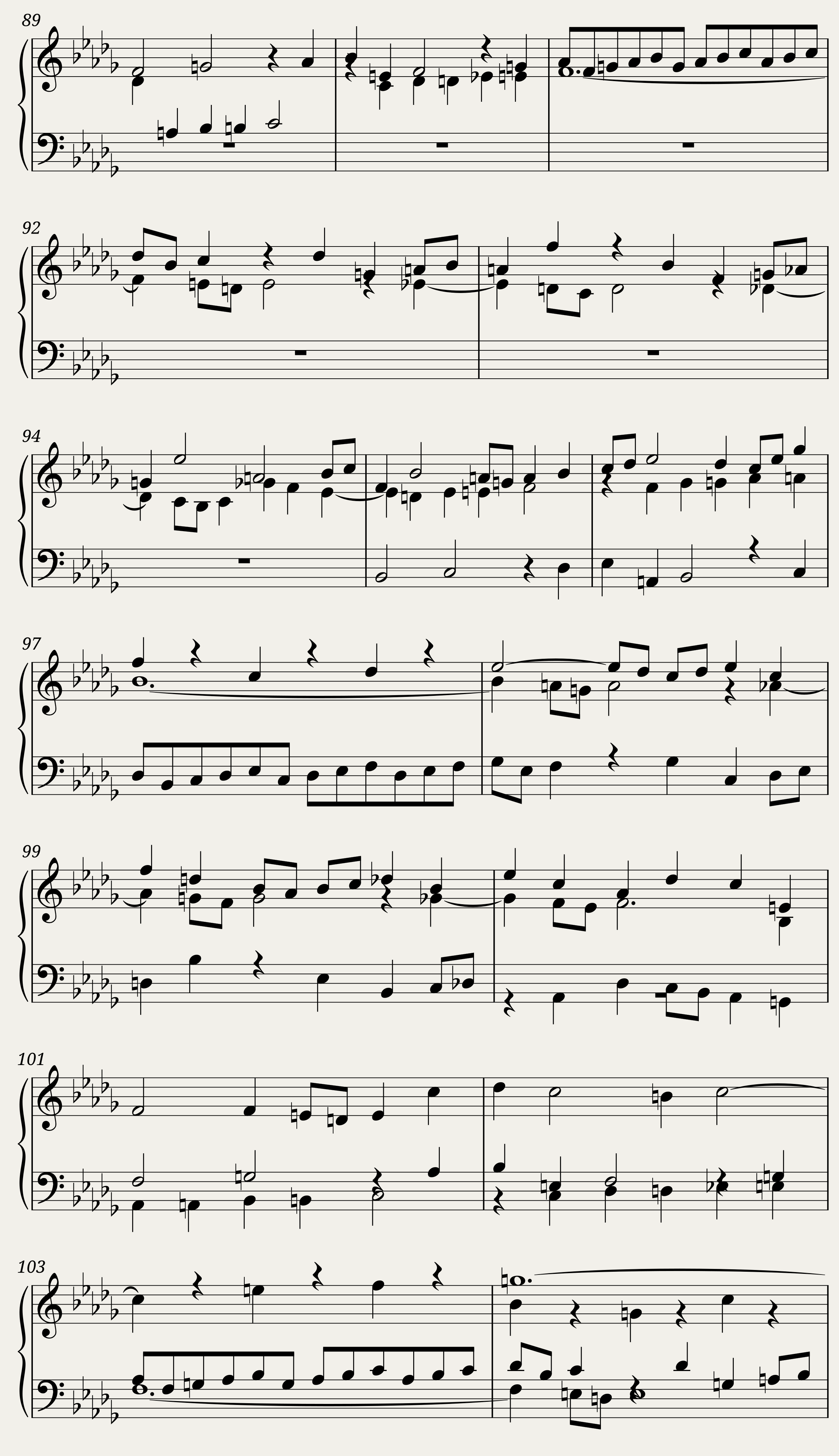BWV 893: The Well-tempered Clavier Book II - XXIV (Harpsichord sound) — 5/6