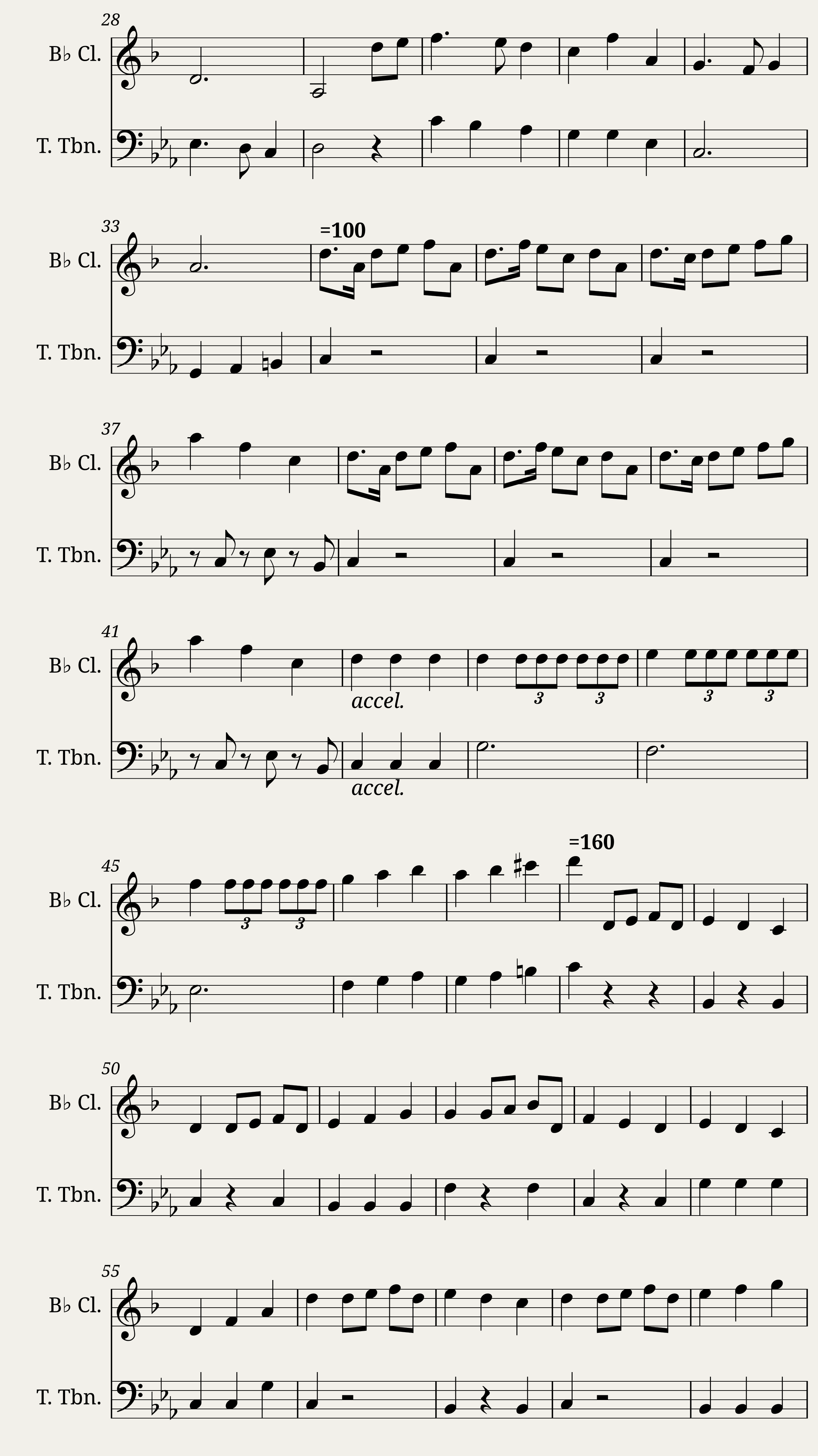 Pirates of the Caribbean Clarinet and Trombone Duet — 2/4