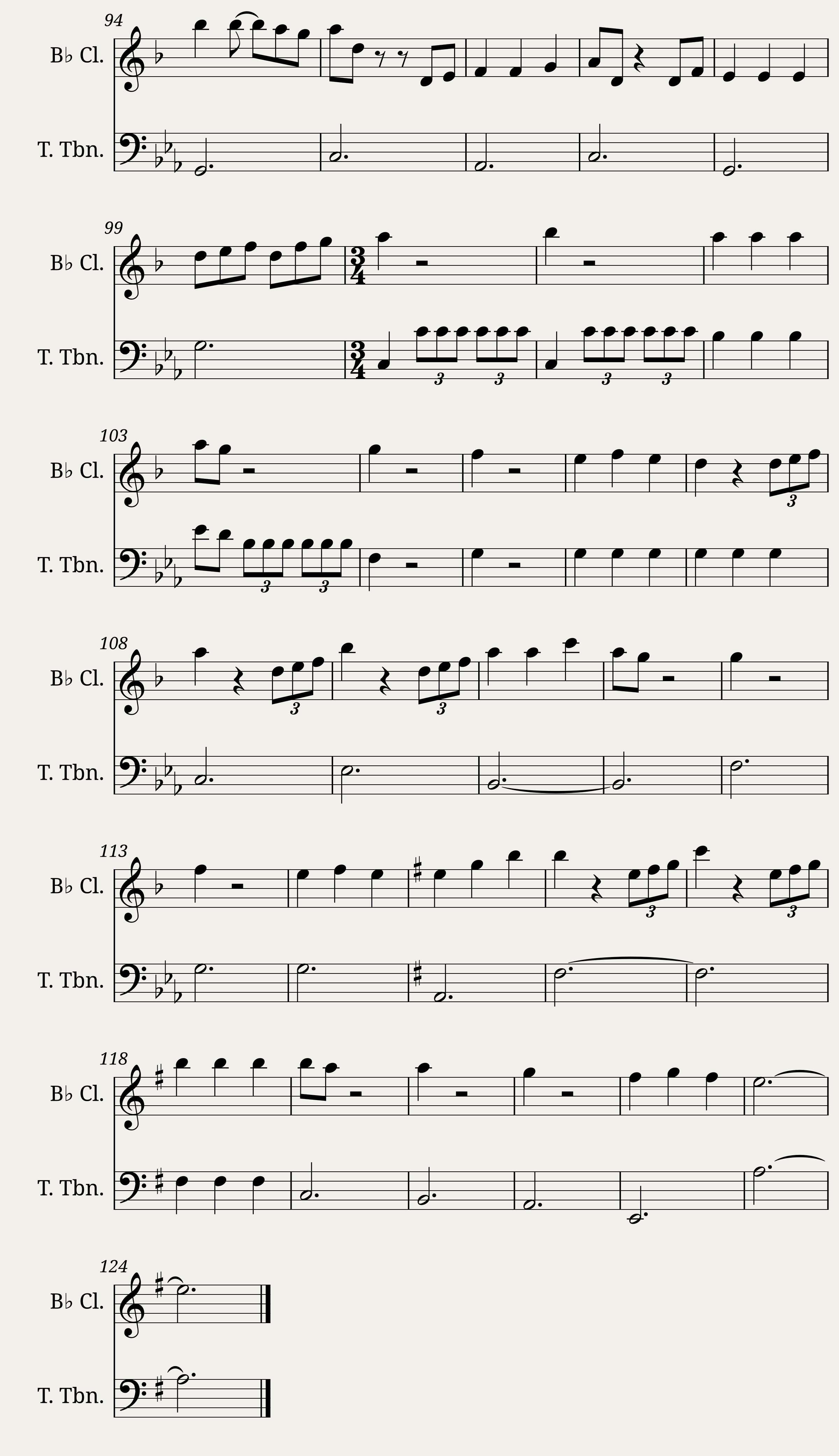 Pirates of the Caribbean Clarinet and Trombone Duet — 4/4