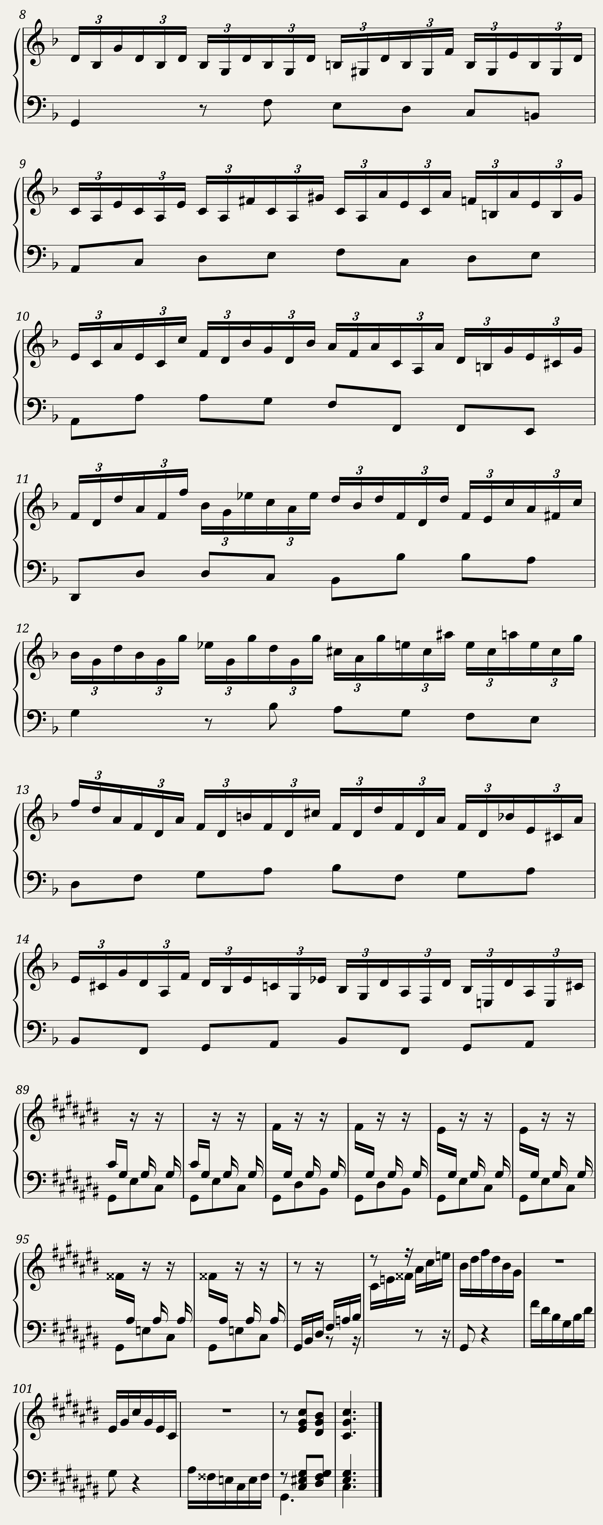 BWV 851 The Well-Tempered Clavier Part I Fuga VI — 2/2