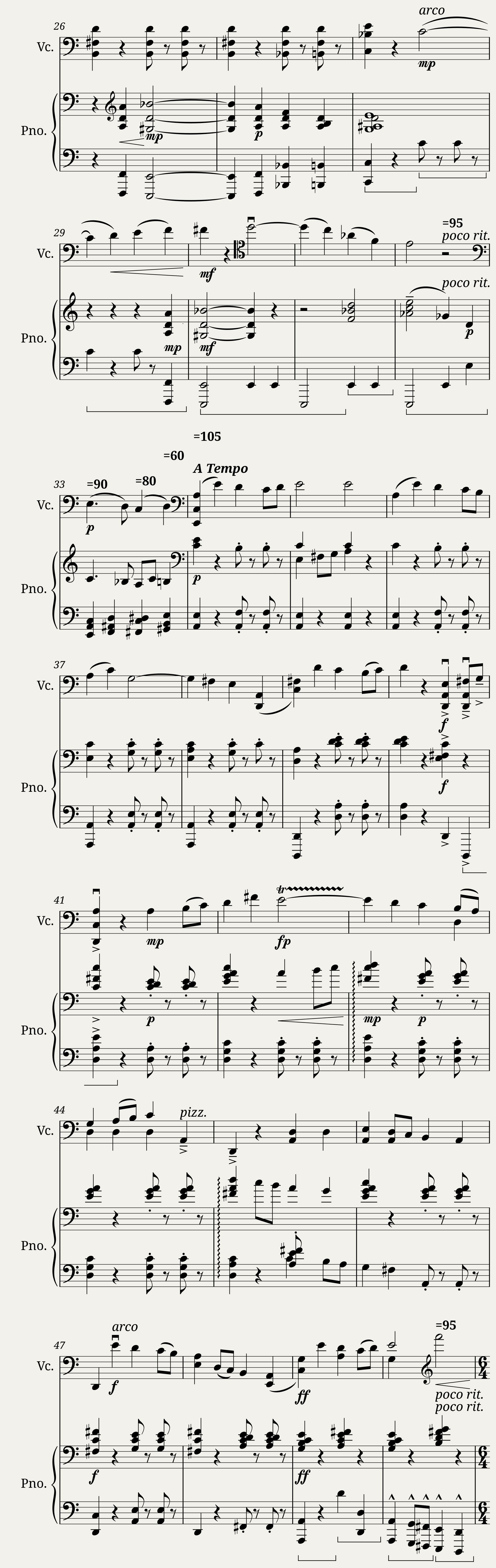 Cello Sonatina No. 1 - Second Movement — 2/3