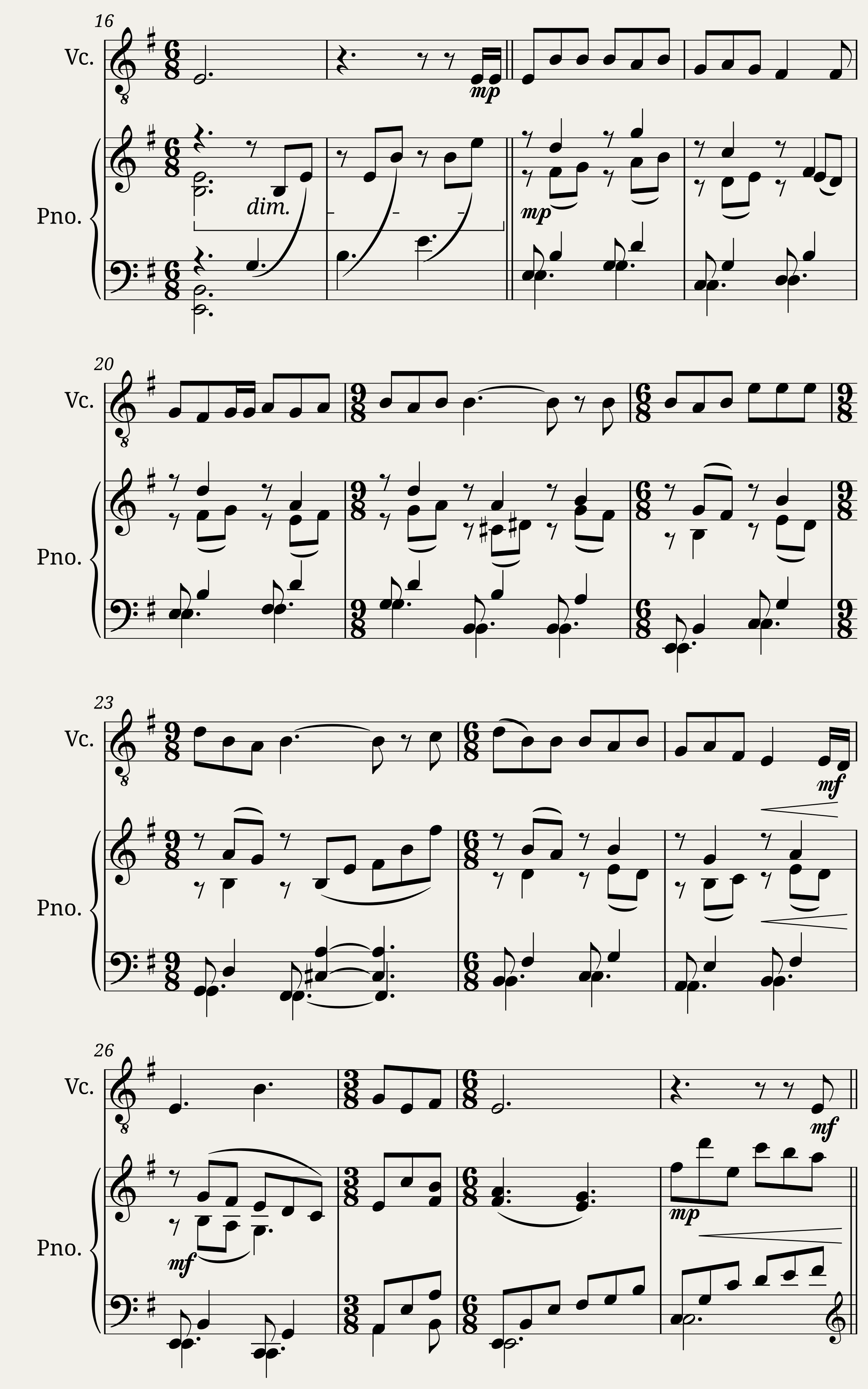 I Dream of You for Piano + Cello — 2/3