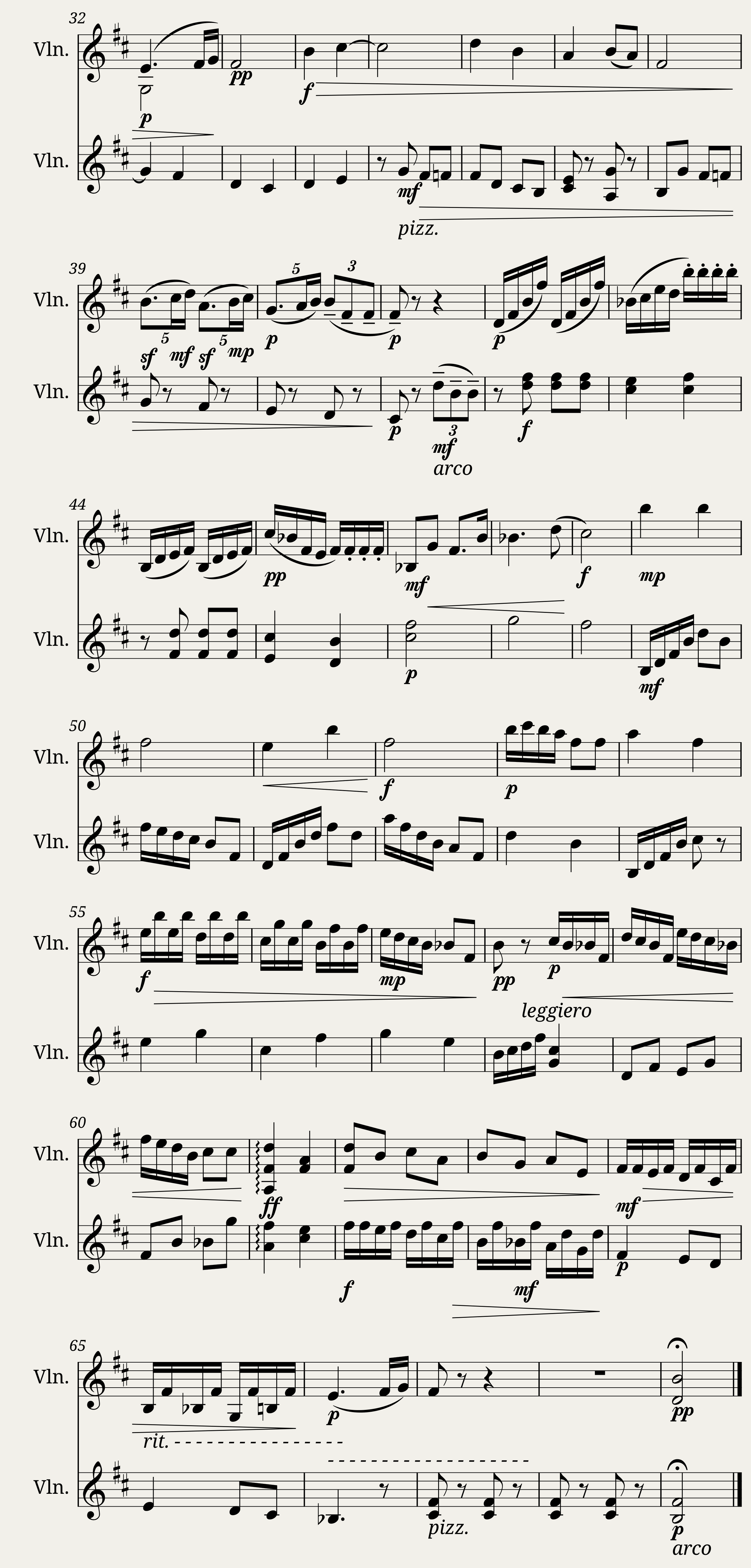 Sonata for Two Violins Intimus - 2ndB movement — 2/2