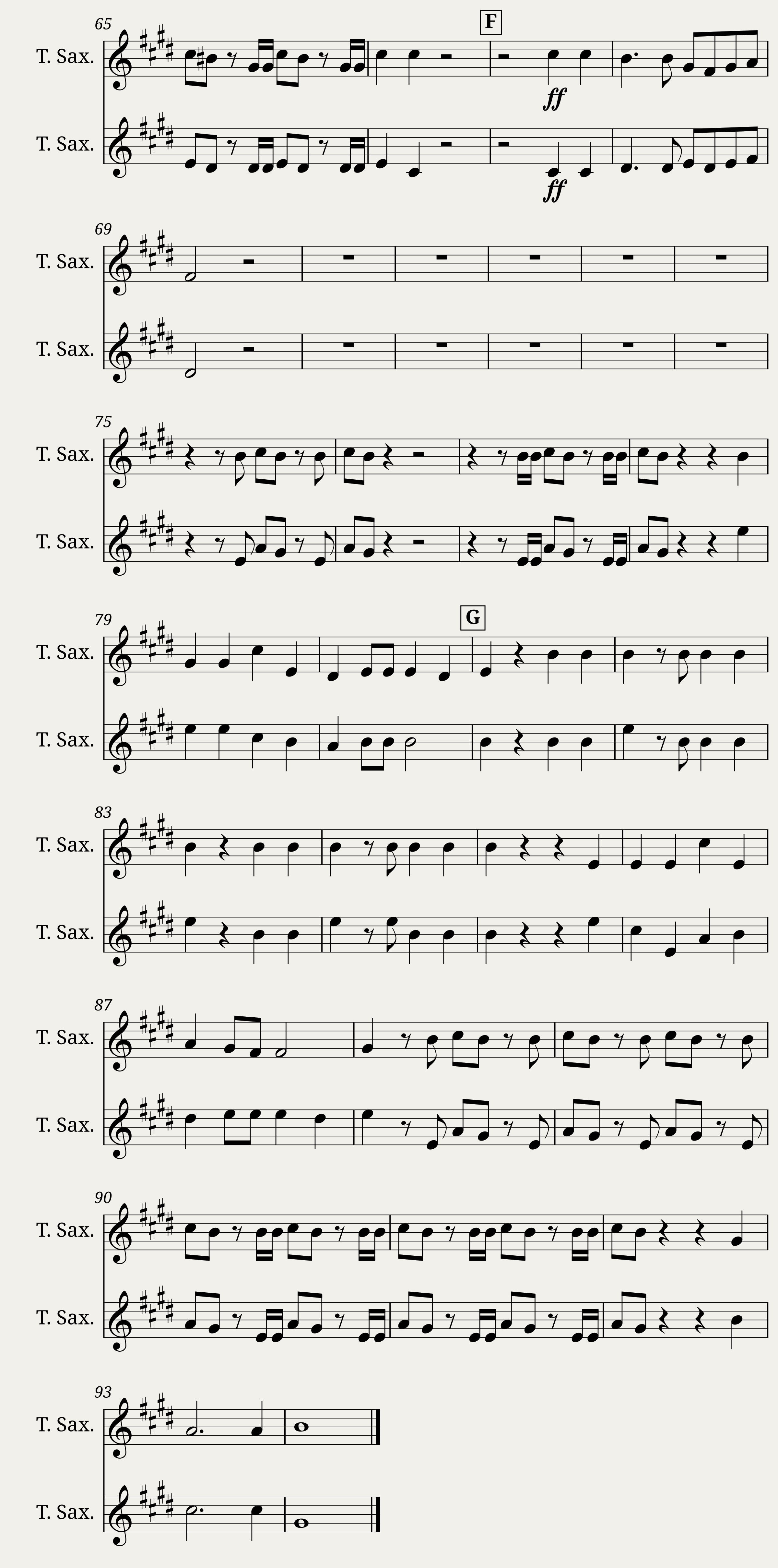 Hallelujah Tenor Sax 2 — 3/3