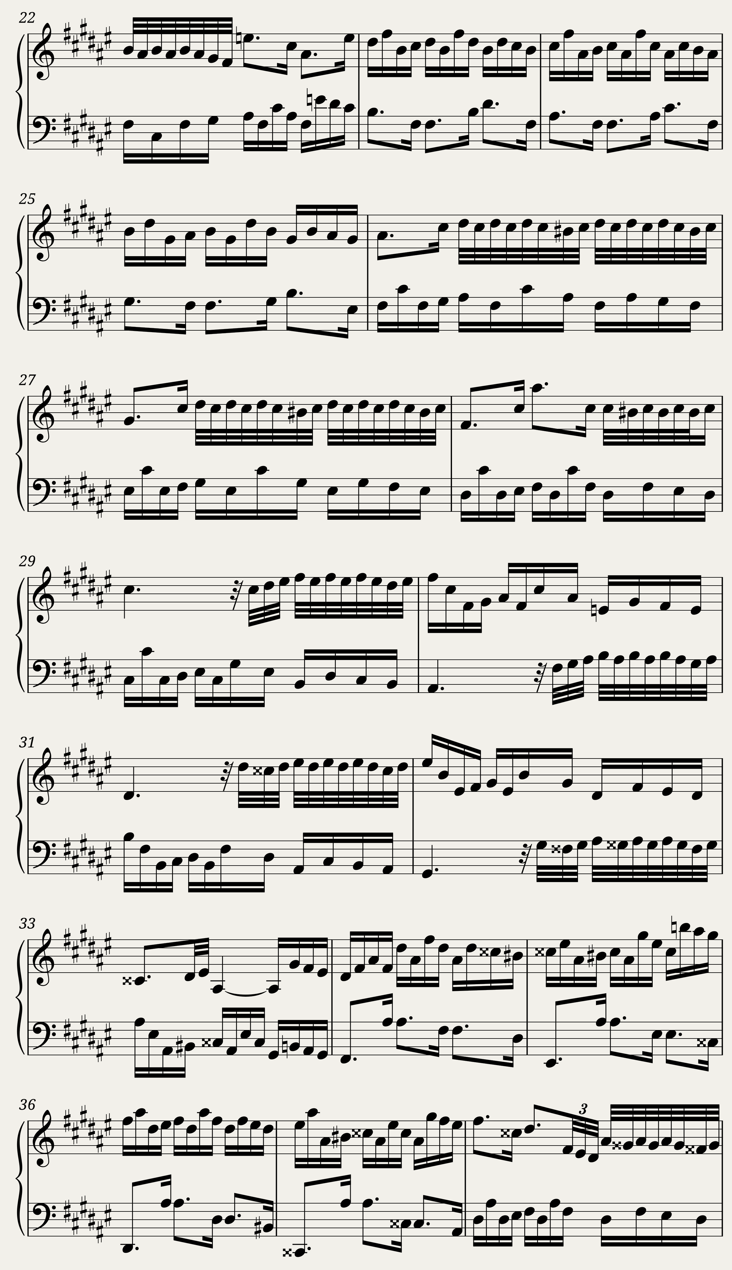 BWV 882: The Well-tempered Clavier Book II - XIII (A = 415 Hz) - Harpsichord sound — 2/8