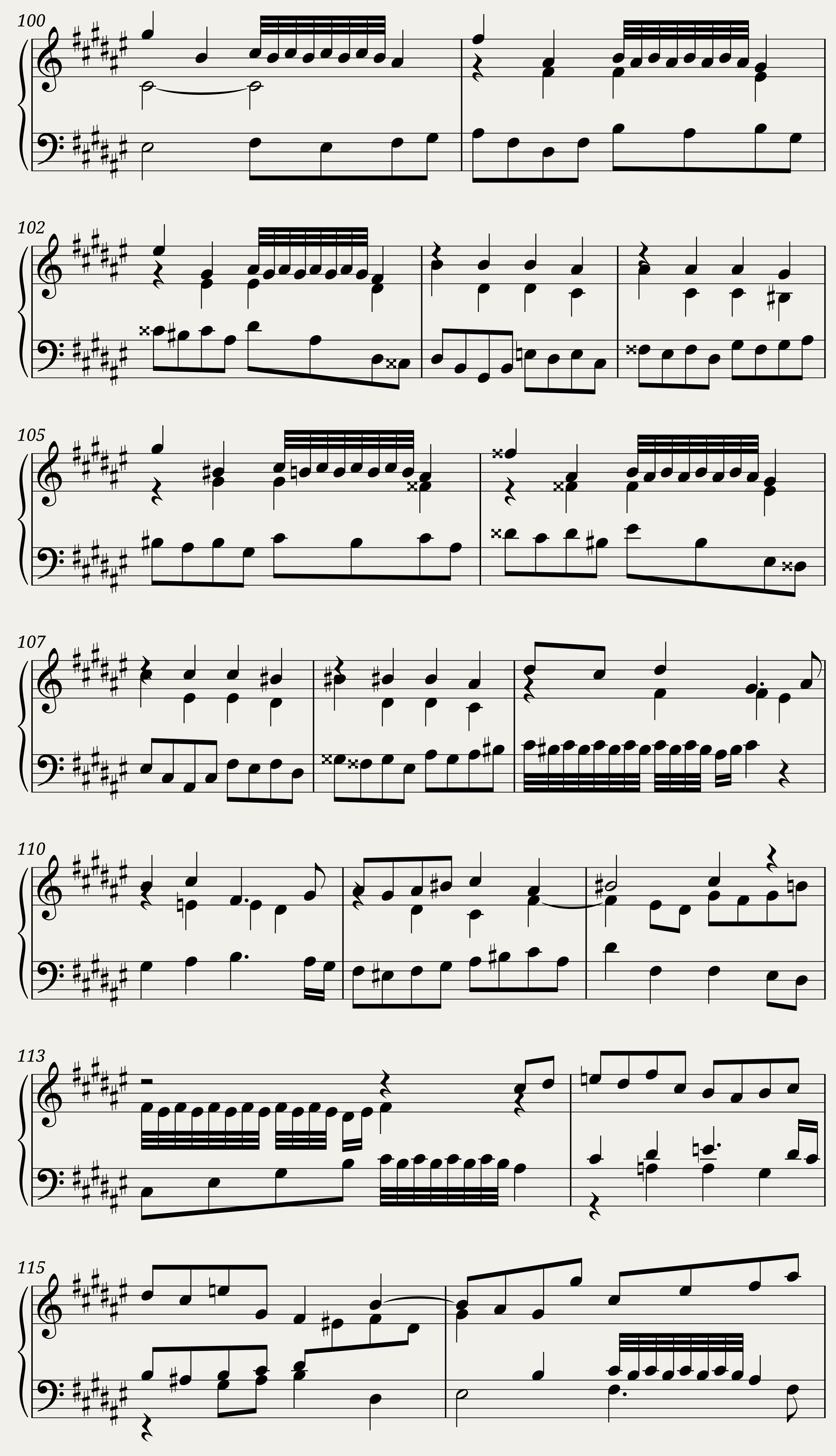 BWV 882: The Well-tempered Clavier Book II - XIII (A = 415 Hz) - Harpsichord sound — 6/8