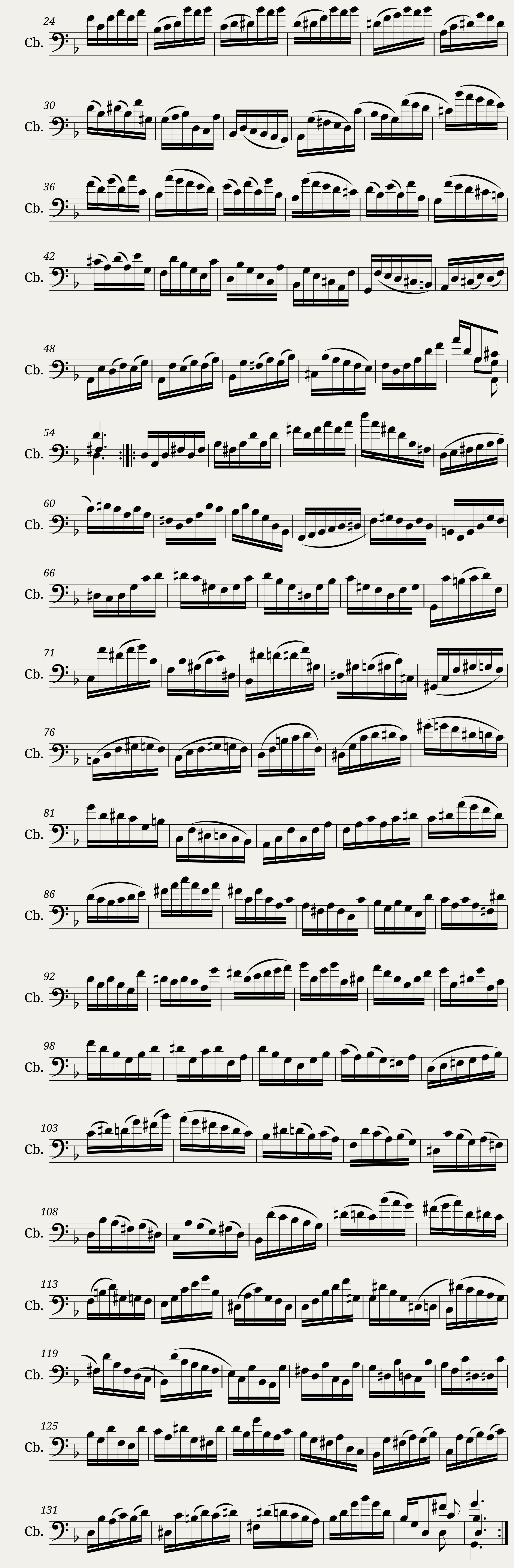 Solo Violin Sonata No. 1 in G Minor - J. S. Bach BWV 1001 (arr. for electric bass) — 10/10