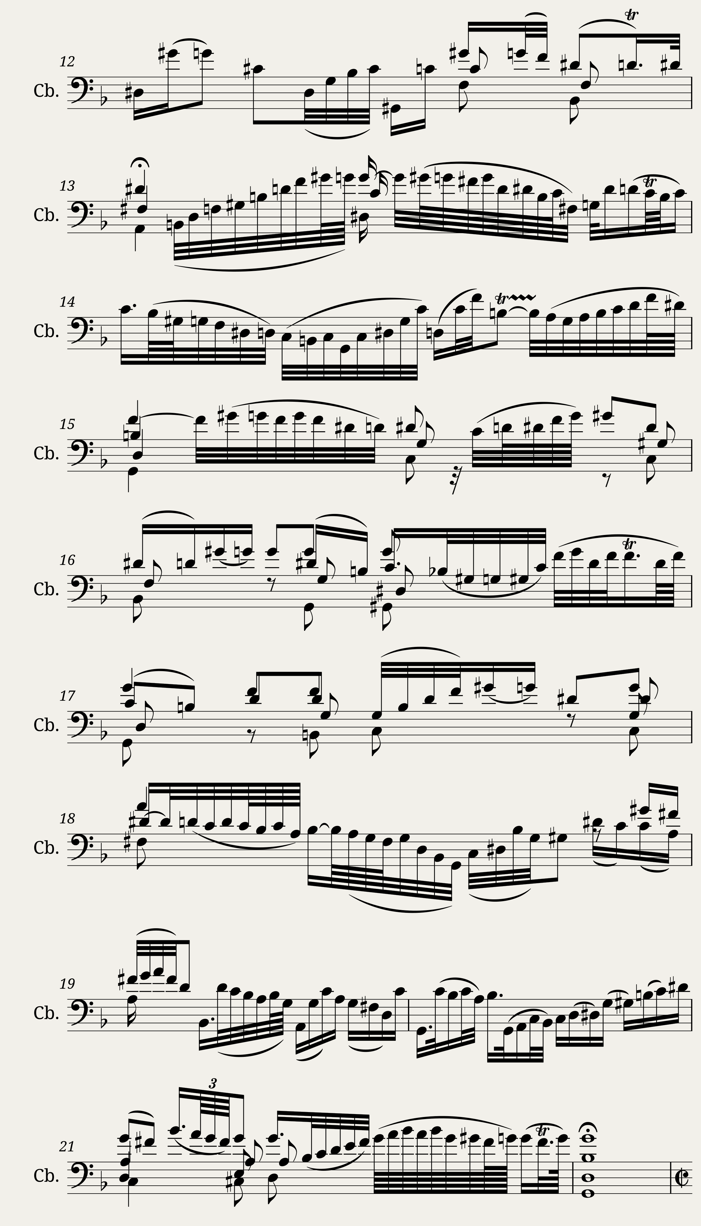 Solo Violin Sonata No. 1 in G Minor - J. S. Bach BWV 1001 (arr. for electric bass) — 2/10