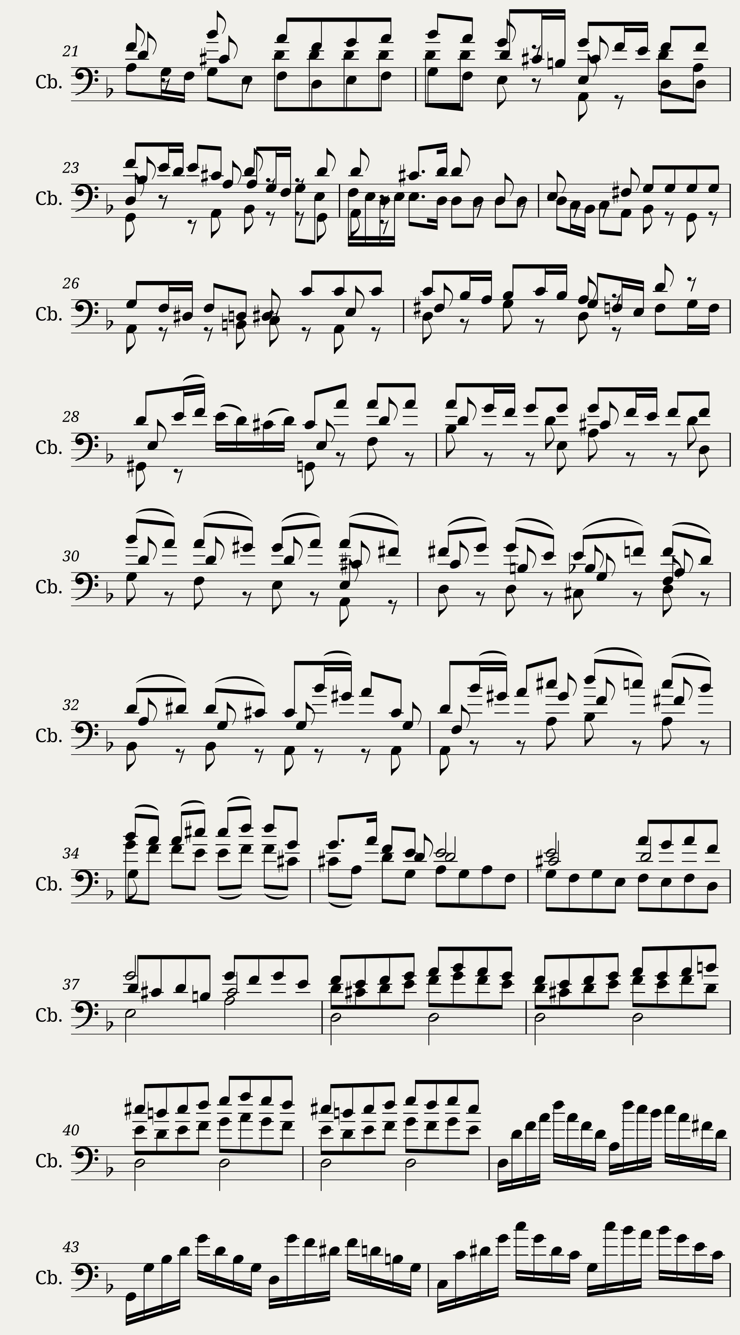 Solo Violin Sonata No. 1 in G Minor - J. S. Bach BWV 1001 (arr. for electric bass) — 4/10