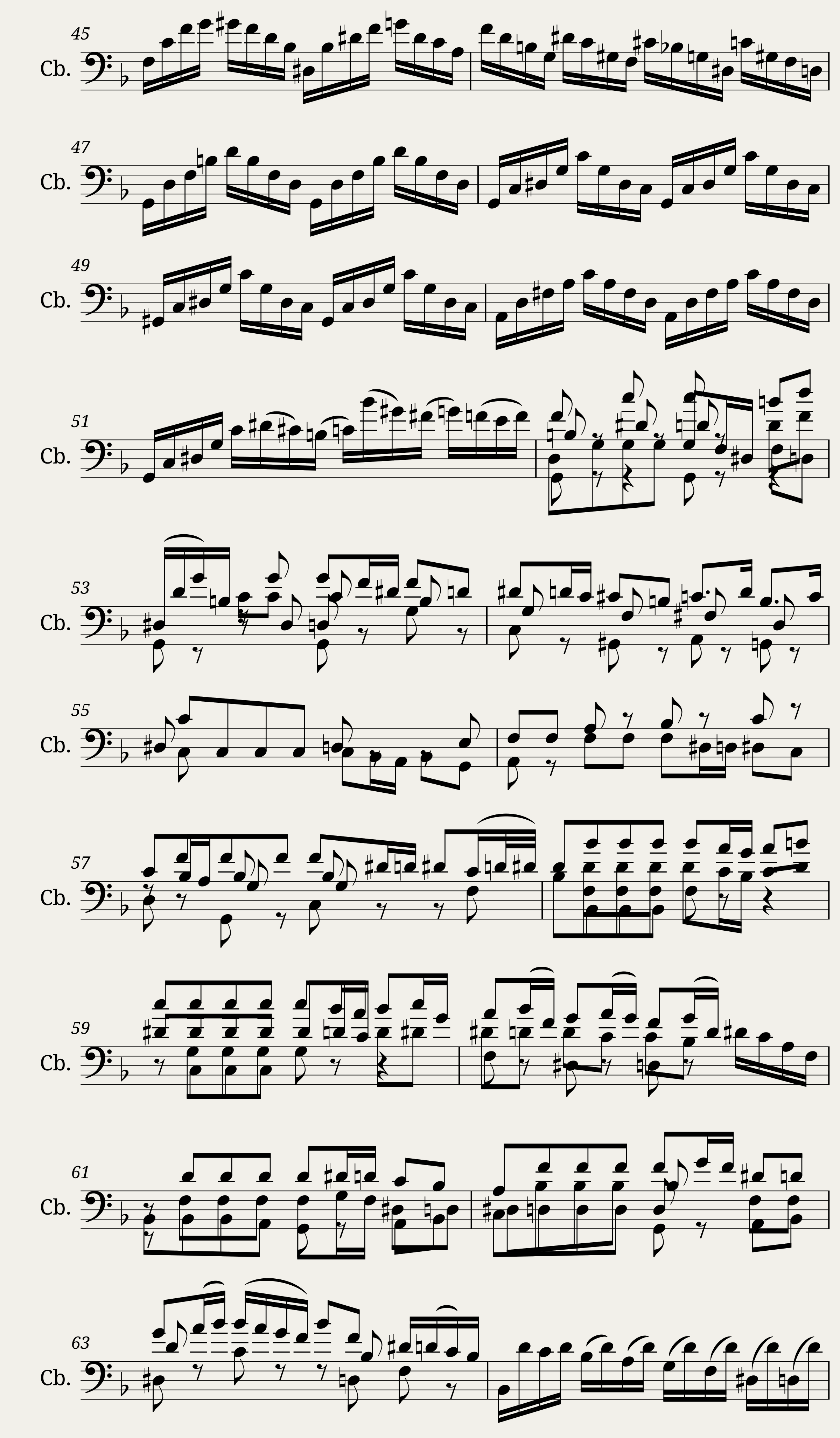 Solo Violin Sonata No. 1 in G Minor - J. S. Bach BWV 1001 (arr. for electric bass) — 5/10