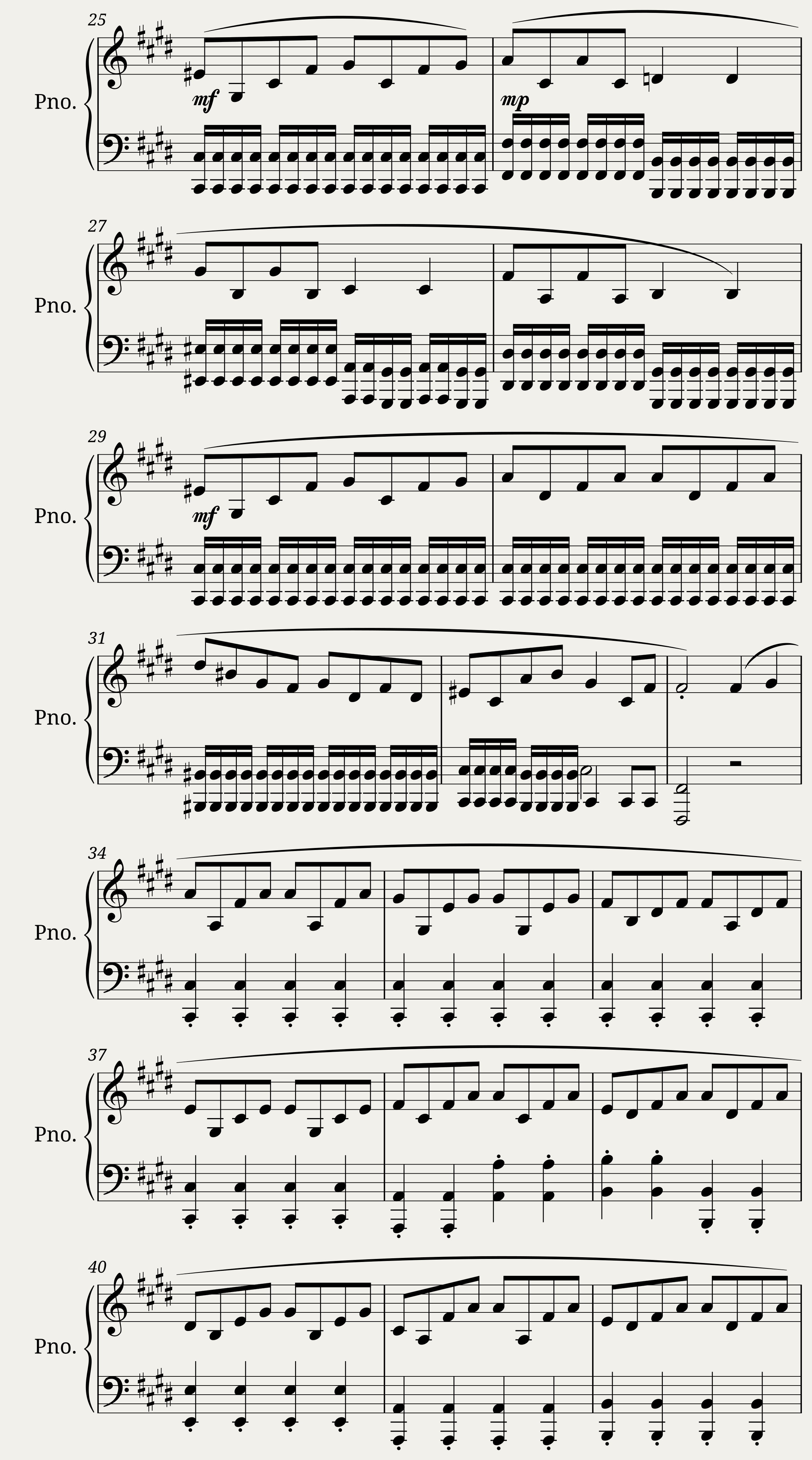 Harpsichord or piano piece in C-sharp minor — 3/4