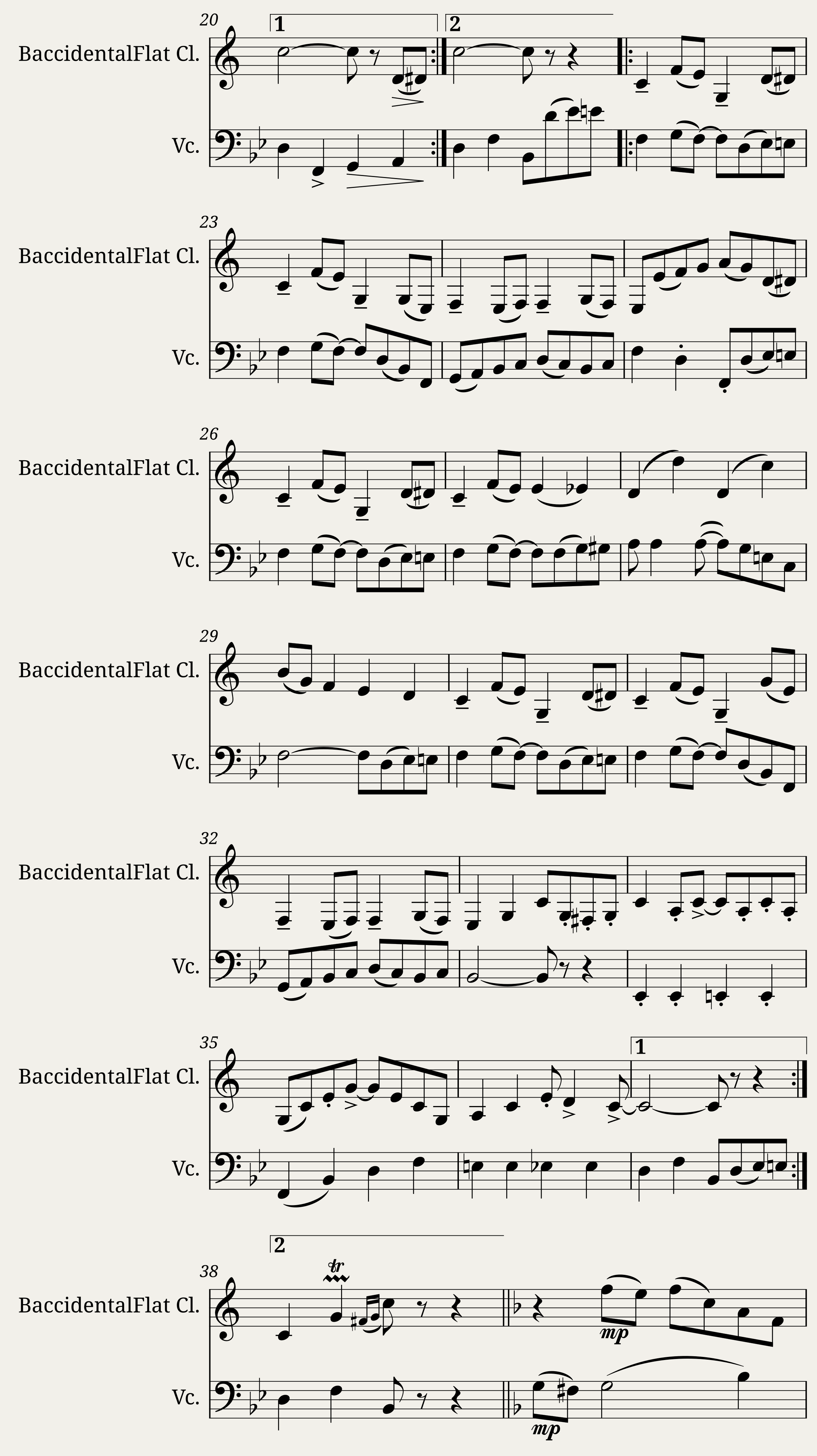 The Entertainer duett version violoncello clarinet v2 — 2/4