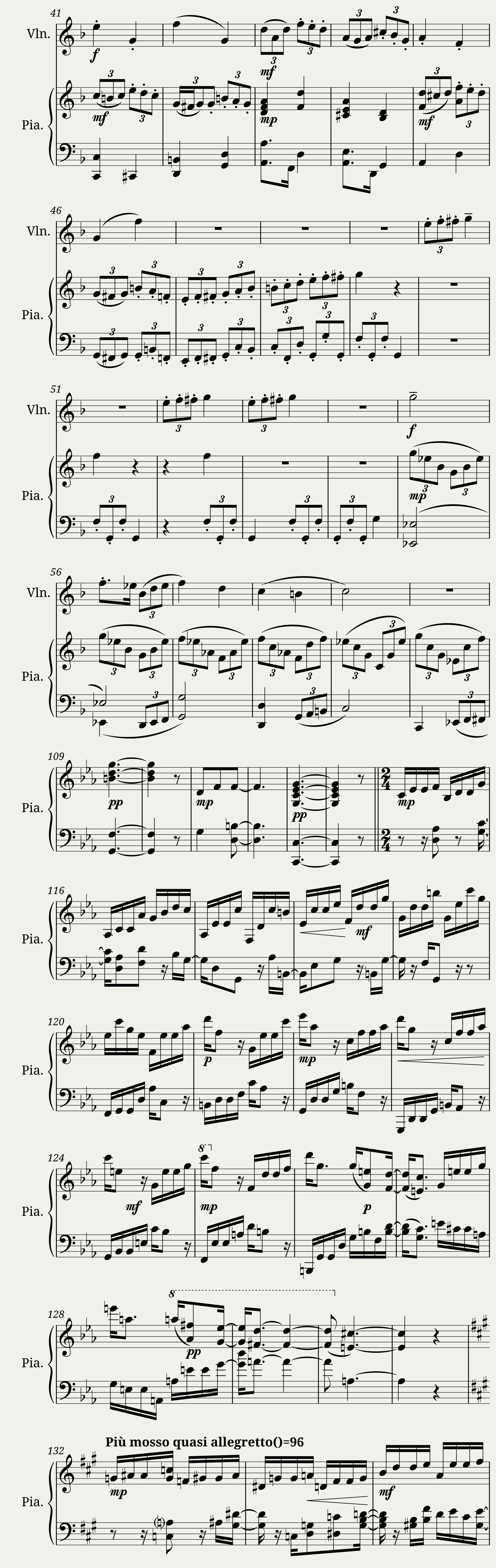Piano and violin sonata n1 in G major by Dominique Picard - 2nd mv — 2/3