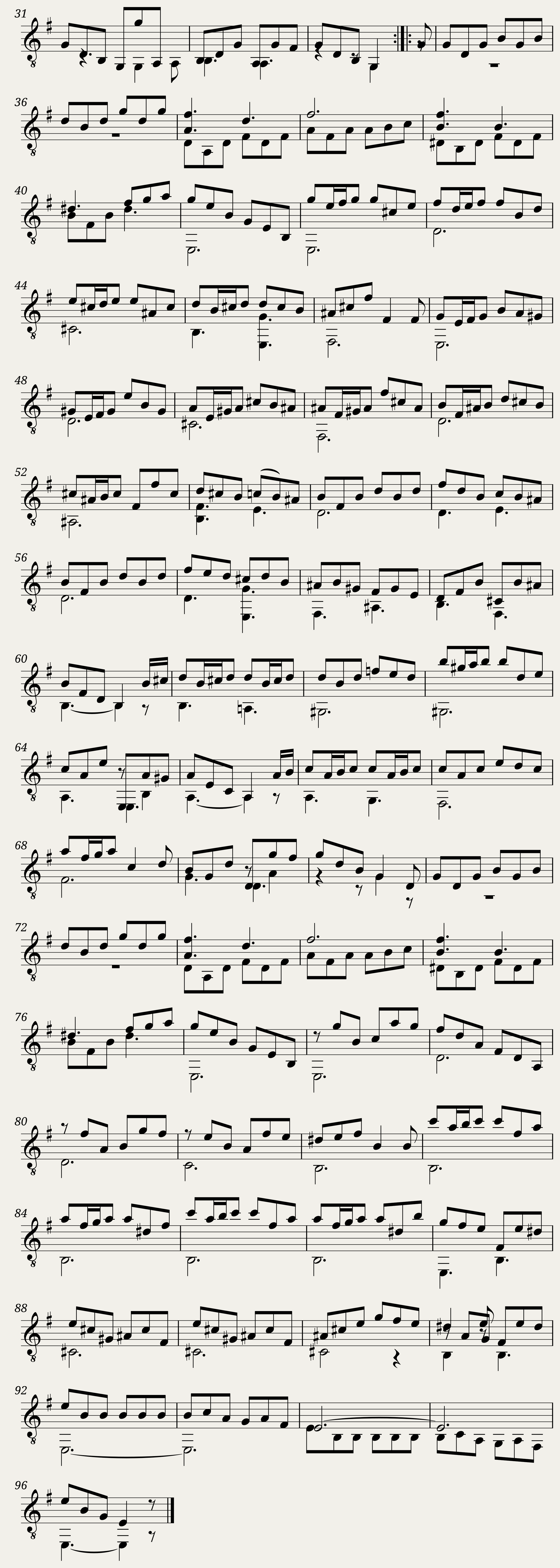 S.L. Weiss - Suite XVII for Lute - Transcribed for Guitar by Ruggero Chiesa — 10/10