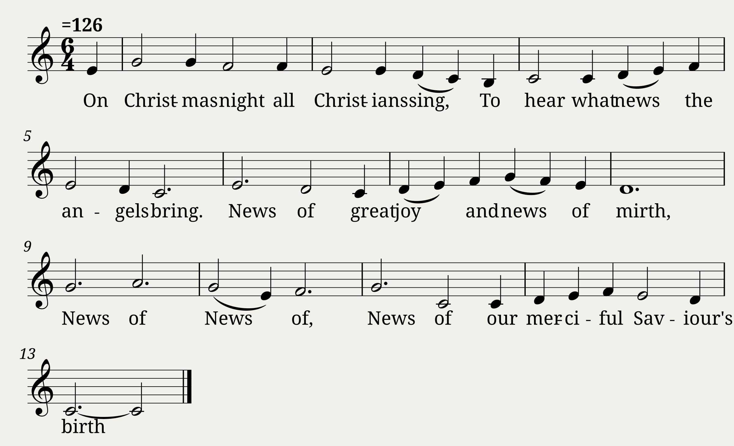 GB/6b/6 On Christmas Night (Carol)-0