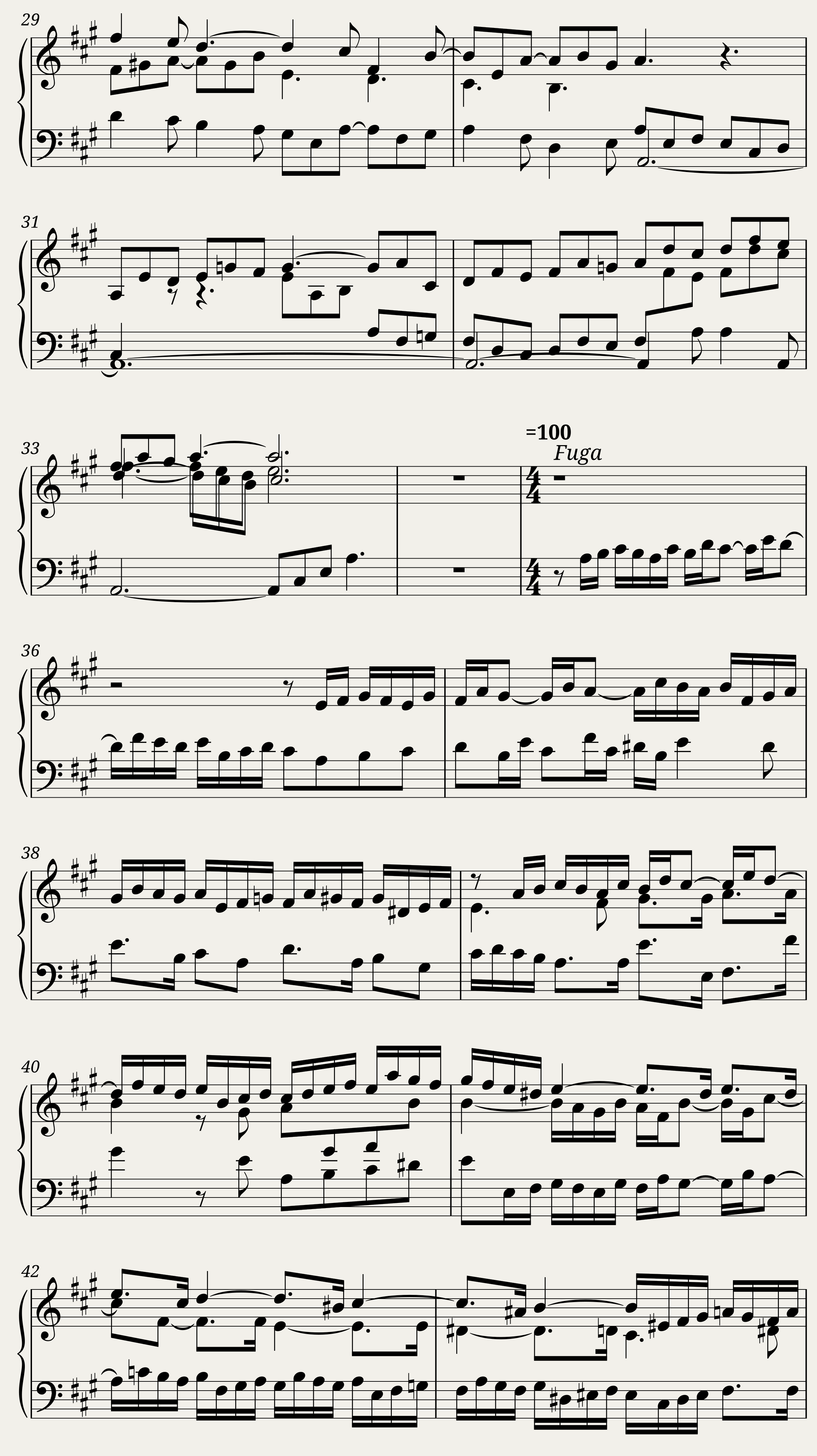 BWV 885: The Well-tempered Clavier Book II - XVI (A = 415 Hz) - Harpsichord sound — 3/7