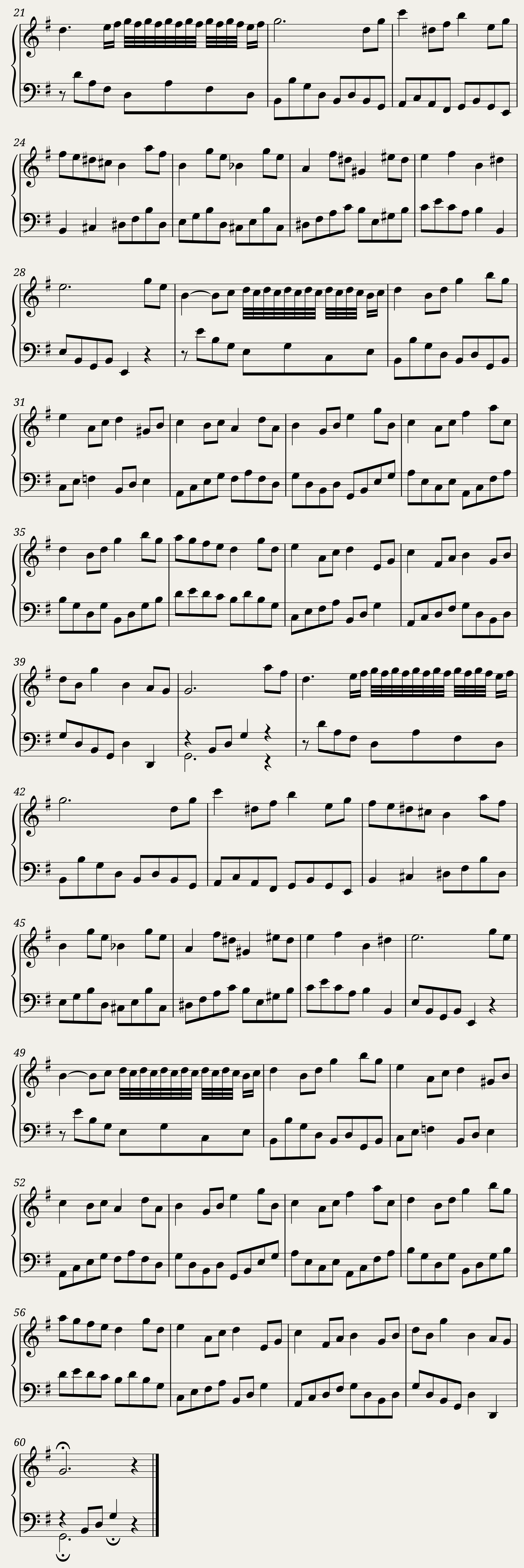 BWV 816 French Suite V Bourree — 2/2