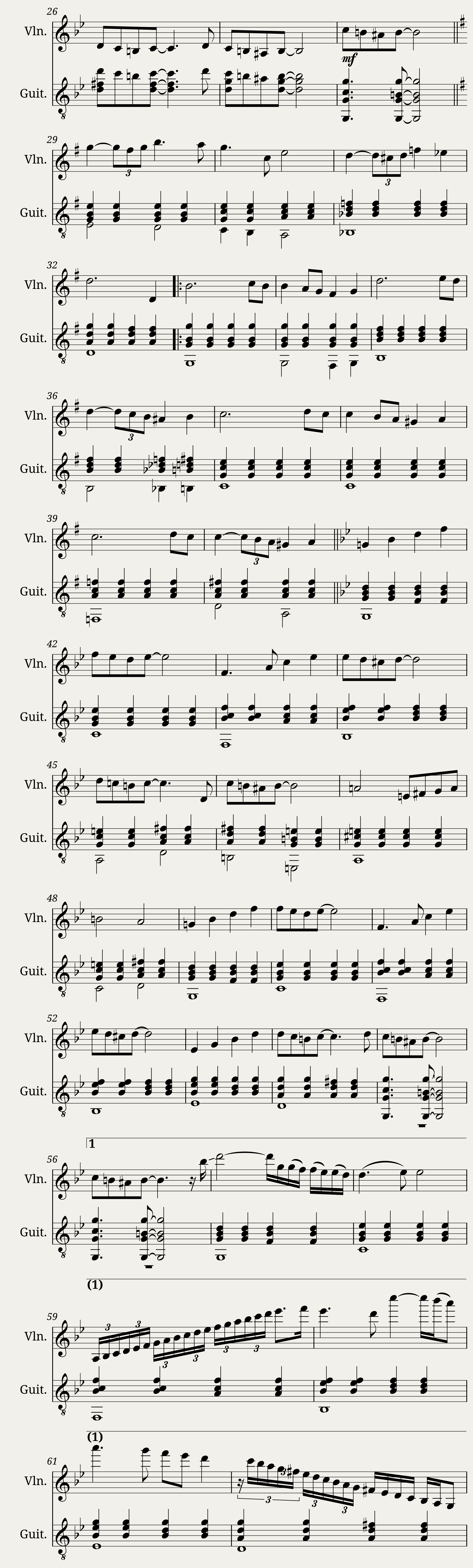 Your Eyes (for violin and guitar) — 2/3
