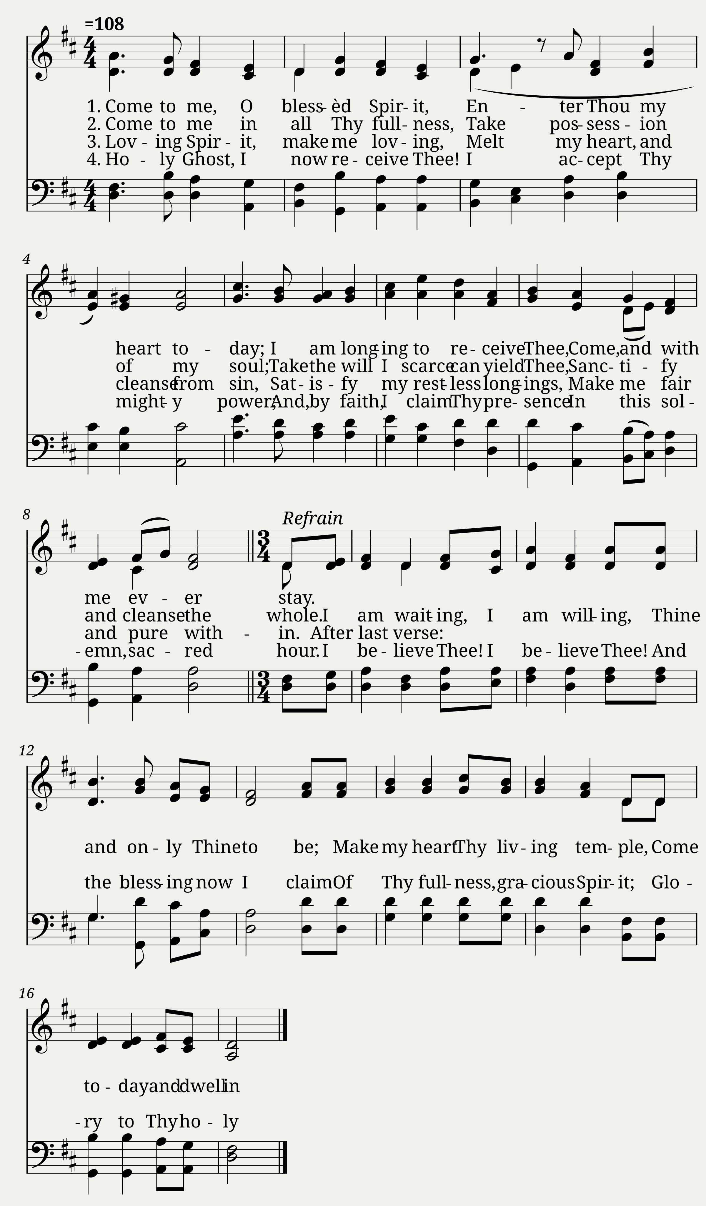 Come to me o blessèd spirit - Annie M. Potter