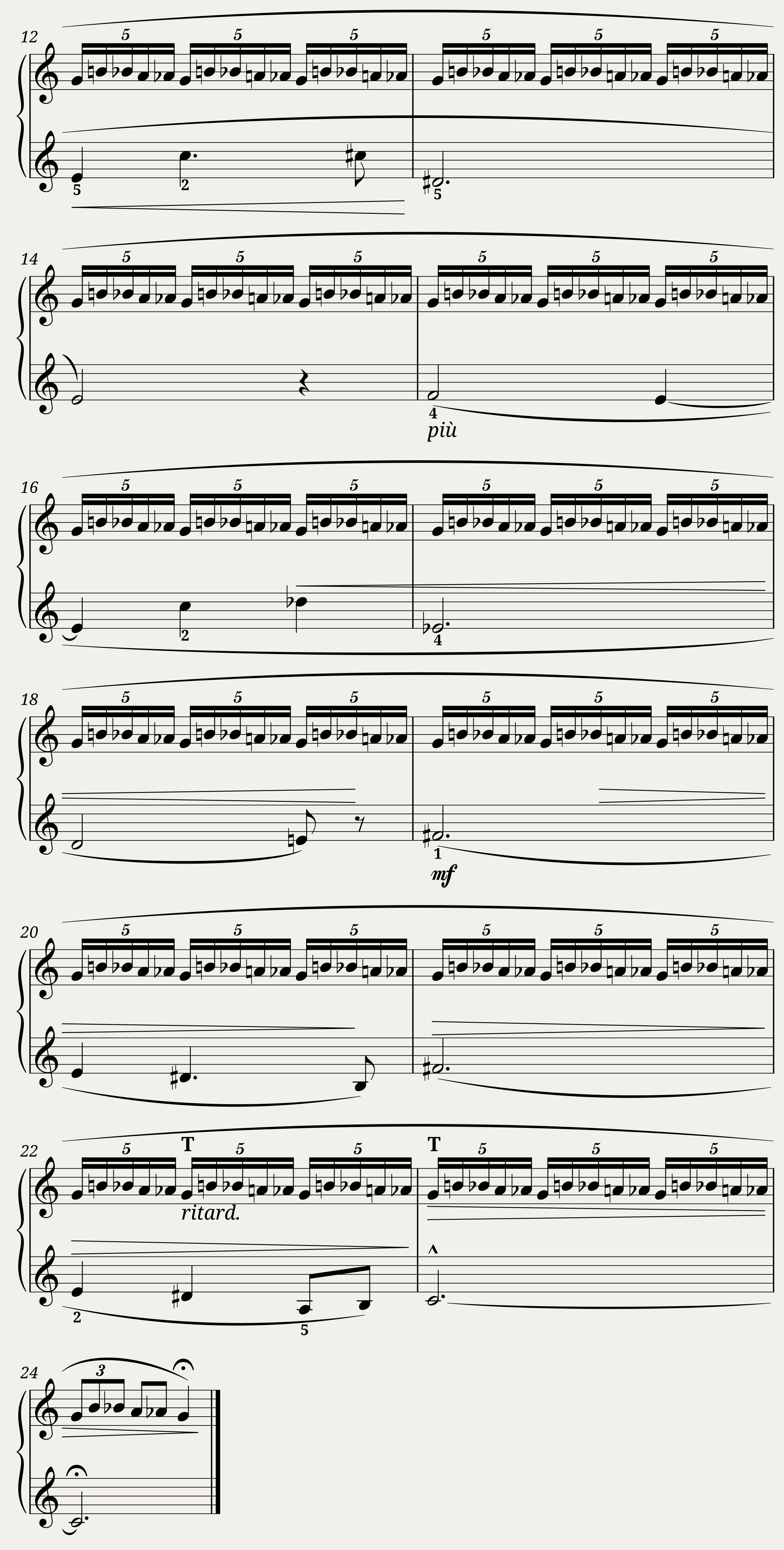 Béla Bartók 14 Bagatelles 3. Andante — 2/2