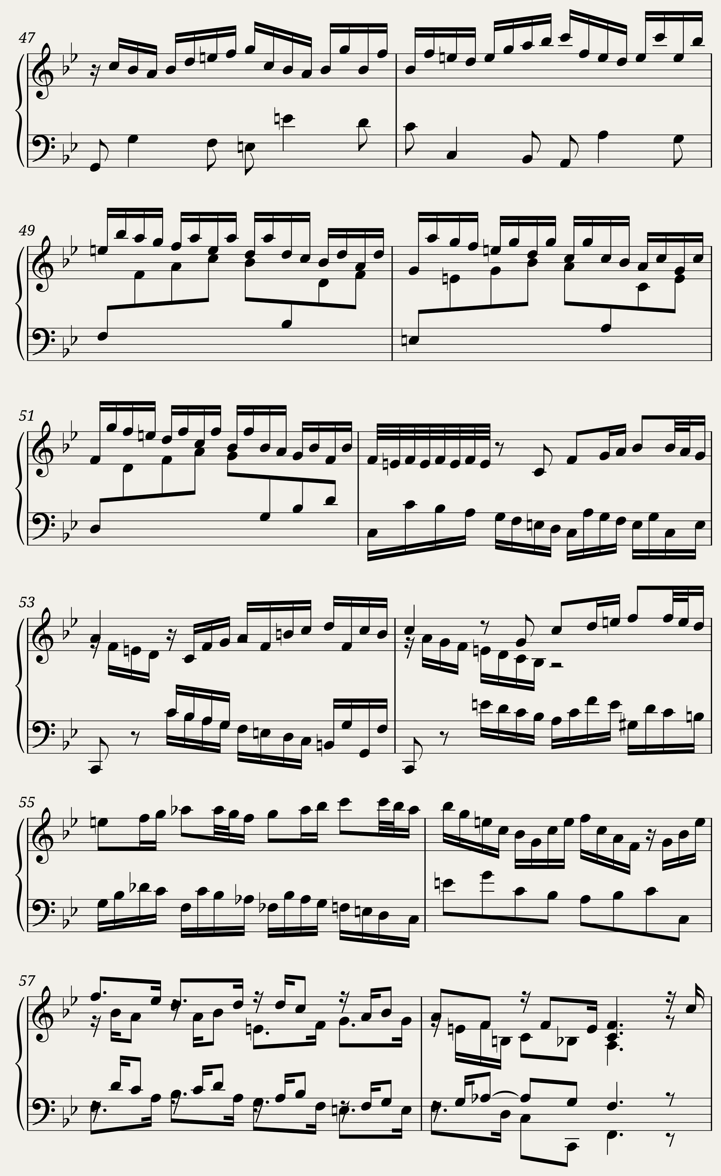 BWV 828 Partita IV Courante — 5/6