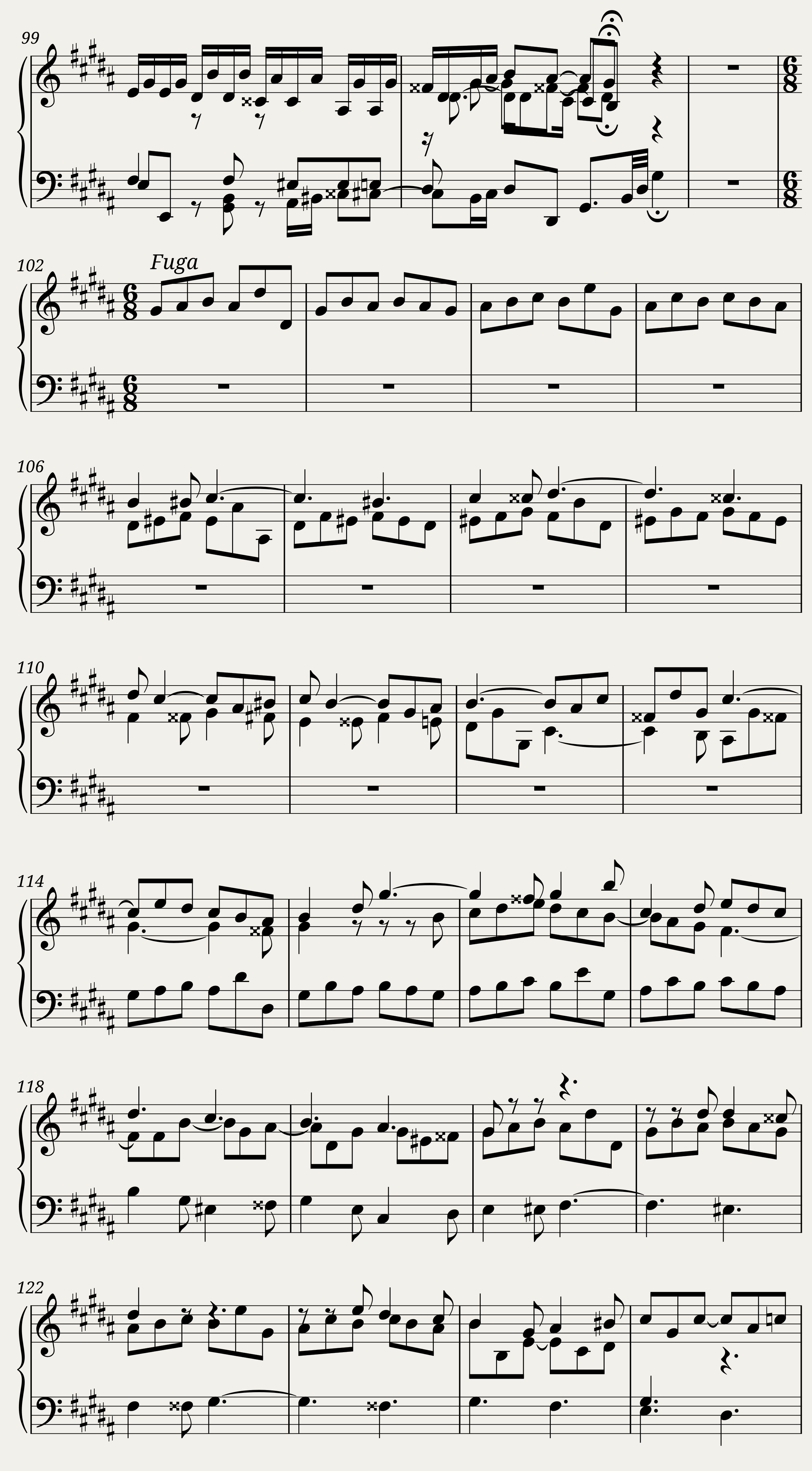 BWV 889: The Well-tempered Clavier Book II - XX (A = 415 Hz) — 8/9