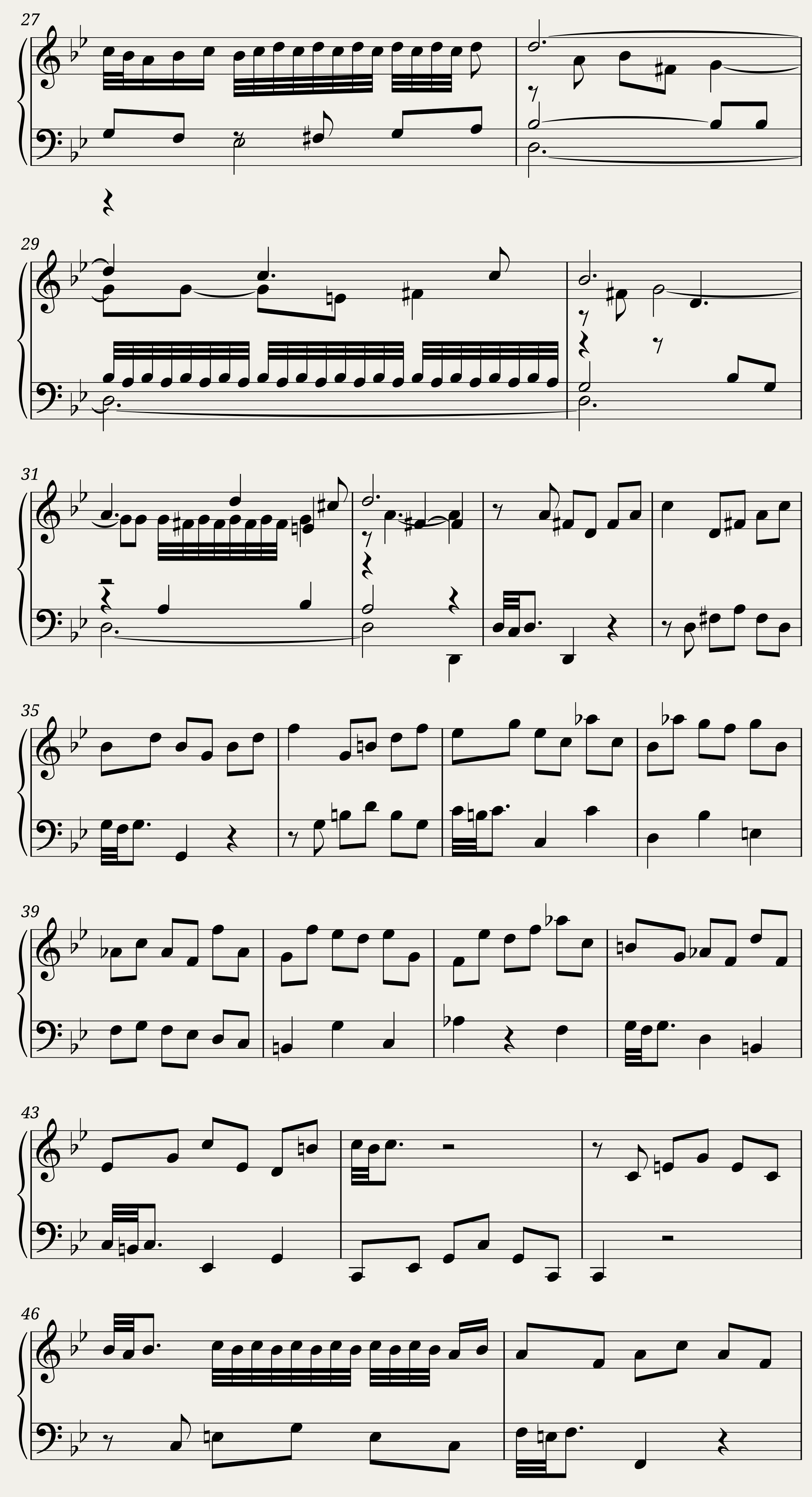 BWV 924: Prelude in C major (A = 415 Hz) — 2/2